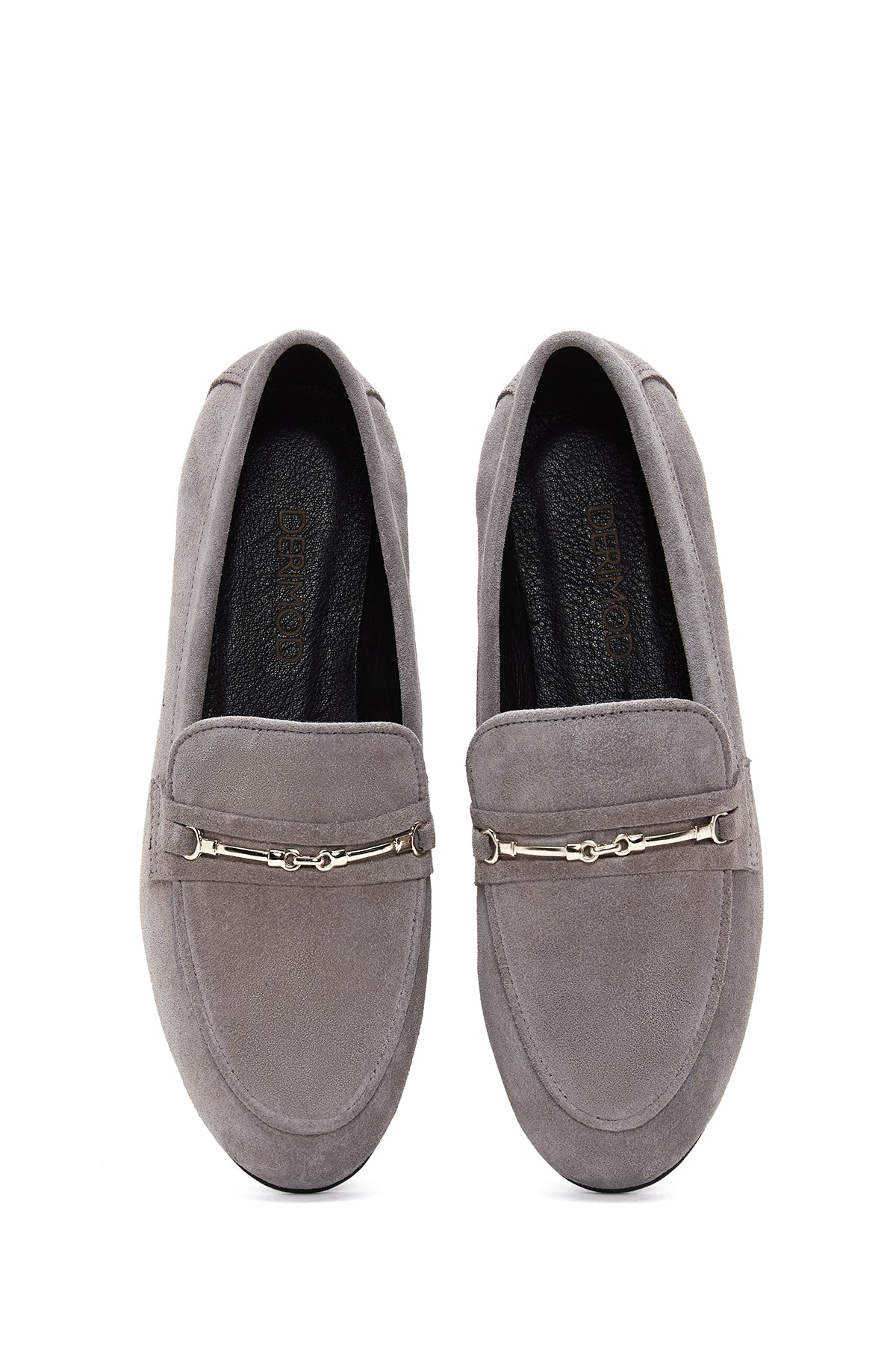 Kadın Vizon Süet Deri Loafer - Image 6