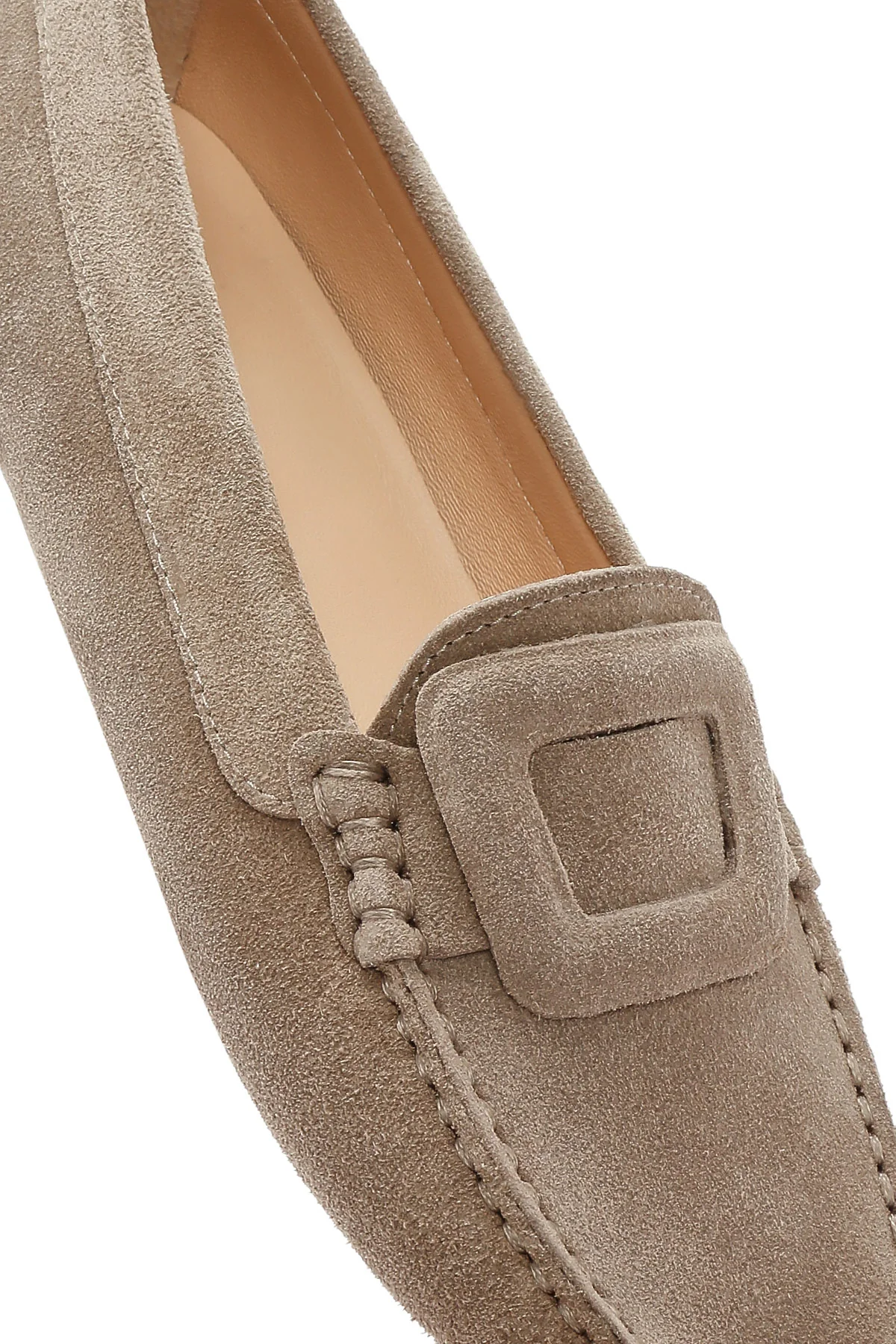 Kadın Vizon Süet Deri Loafer - Image 11
