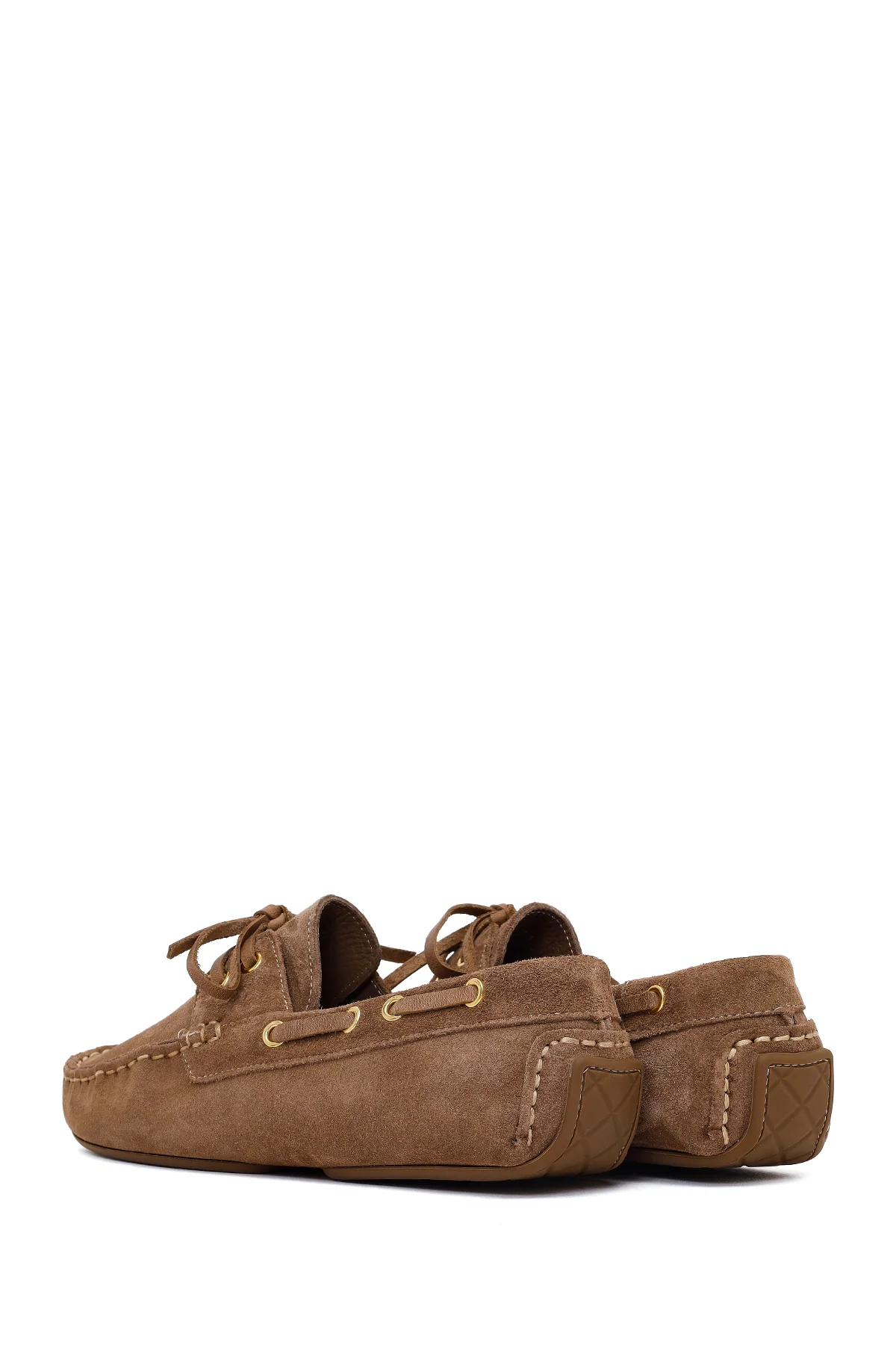 Kadın Vizon Süet Deri Loafer - Image 6