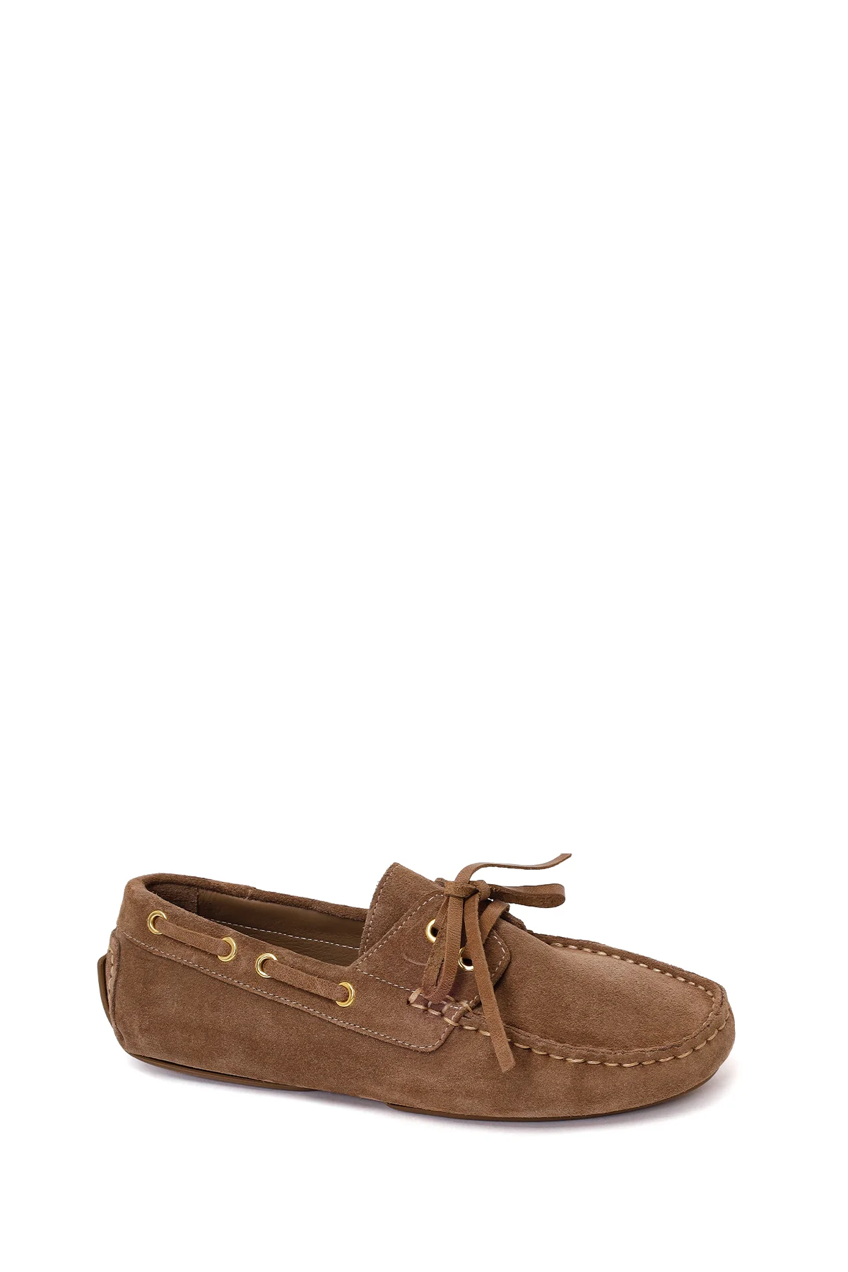 Kadın Vizon Süet Deri Loafer - Image 7