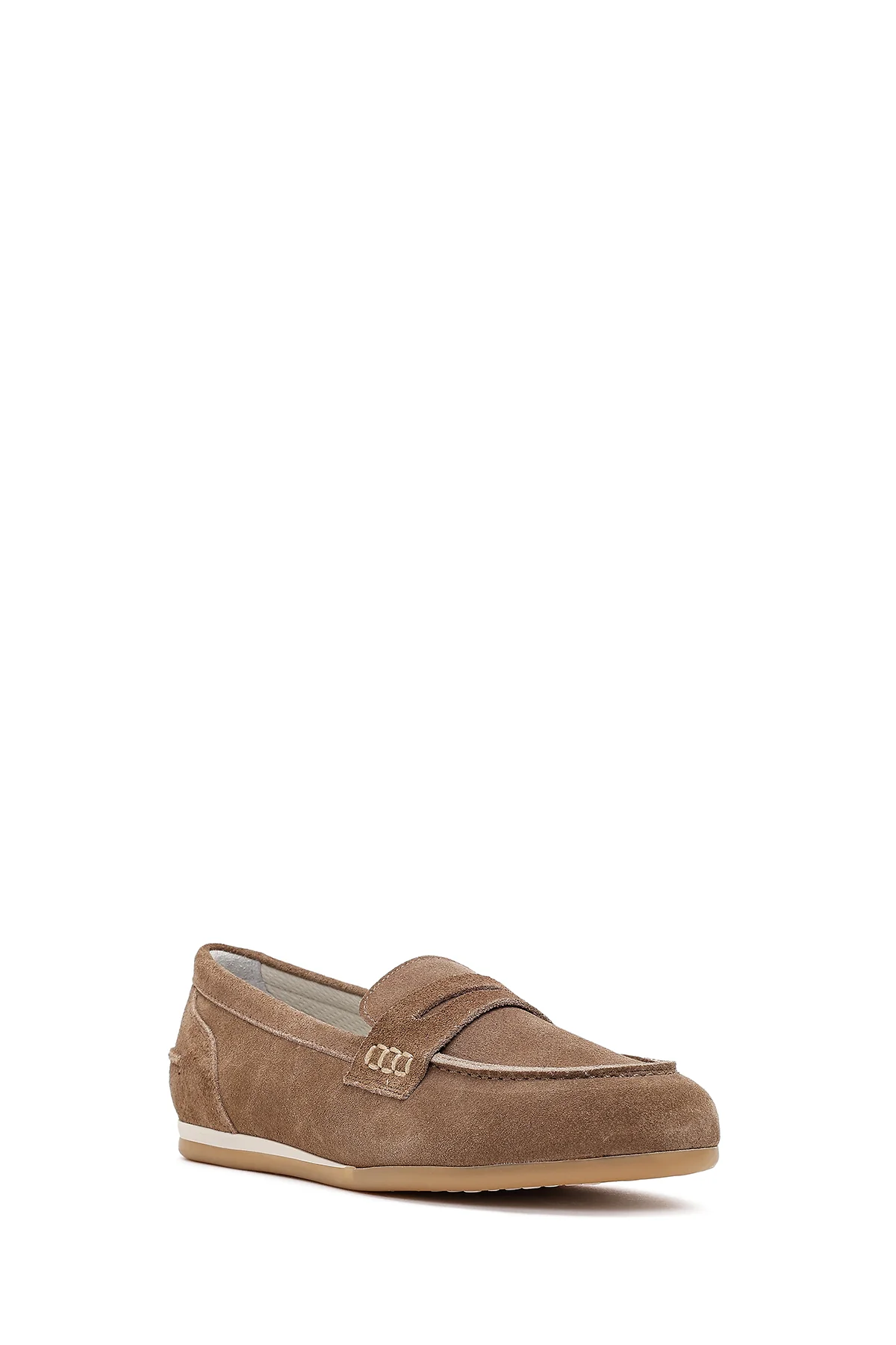 Kadın Vizon Süet Deri Loafer - Image 7