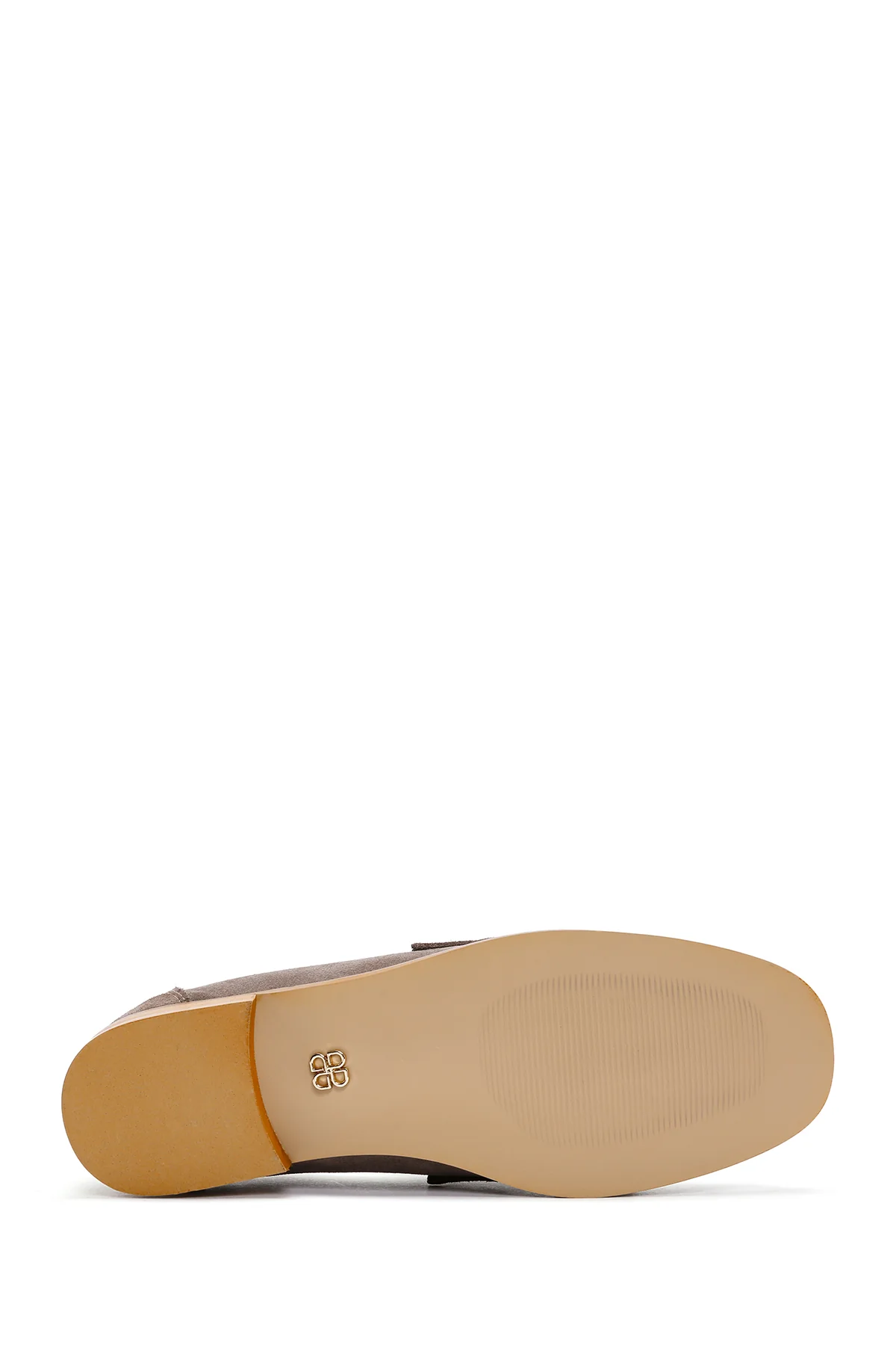 Kadın Vizon Süet Deri Maskülen Loafer - Image 4