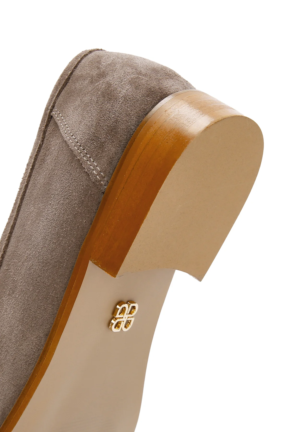 Kadın Vizon Süet Deri Maskülen Loafer - Image 9