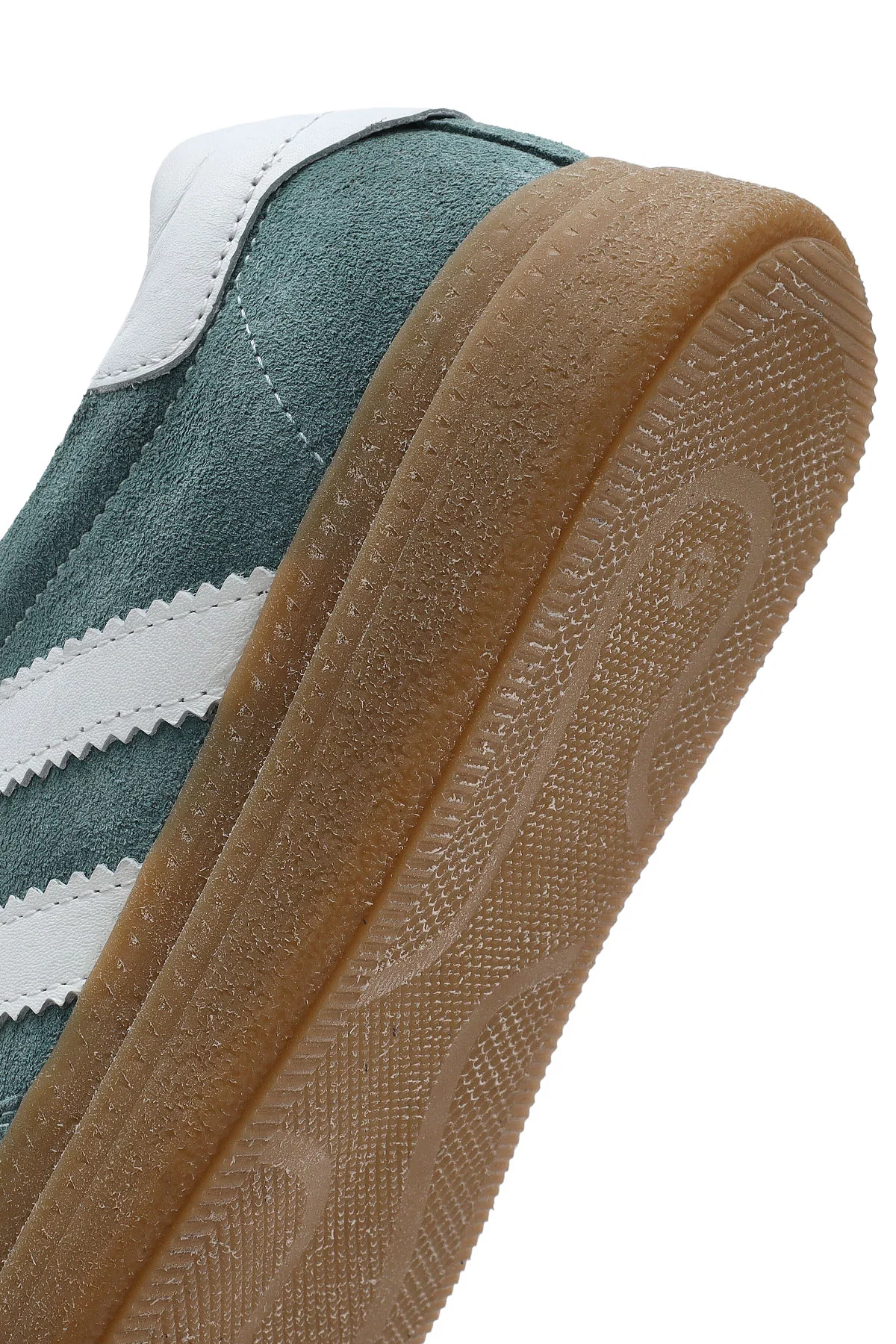 Kadın Yeşil Bağcıklı Kalın Tabanlı Süet Deri Sneaker - Image 8