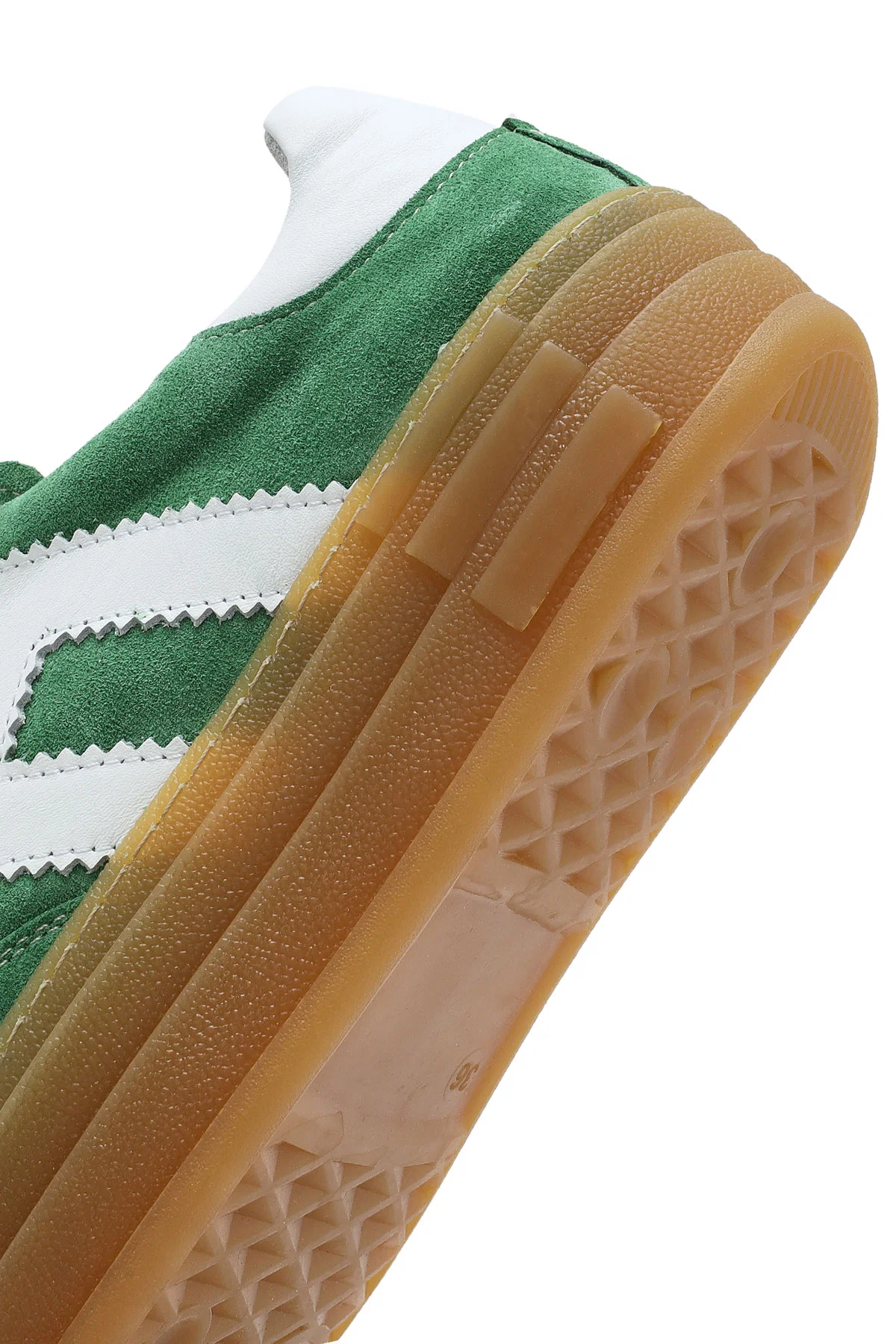 Kadın Yeşil Bağcıklı Süet Deri Sneaker - Image 10