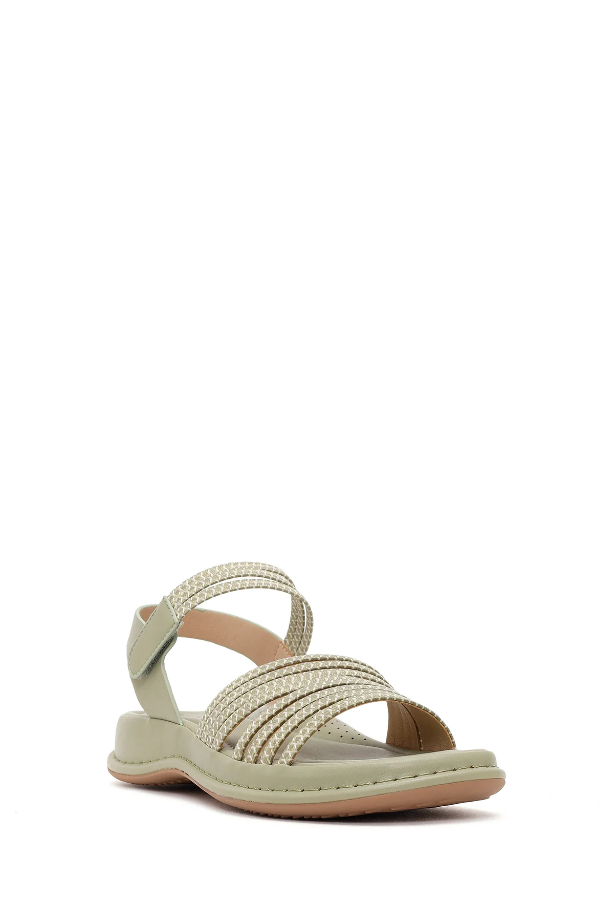 Kadın Yeşil Kalın Tabanlı Comfort Sandalet - Image 7
