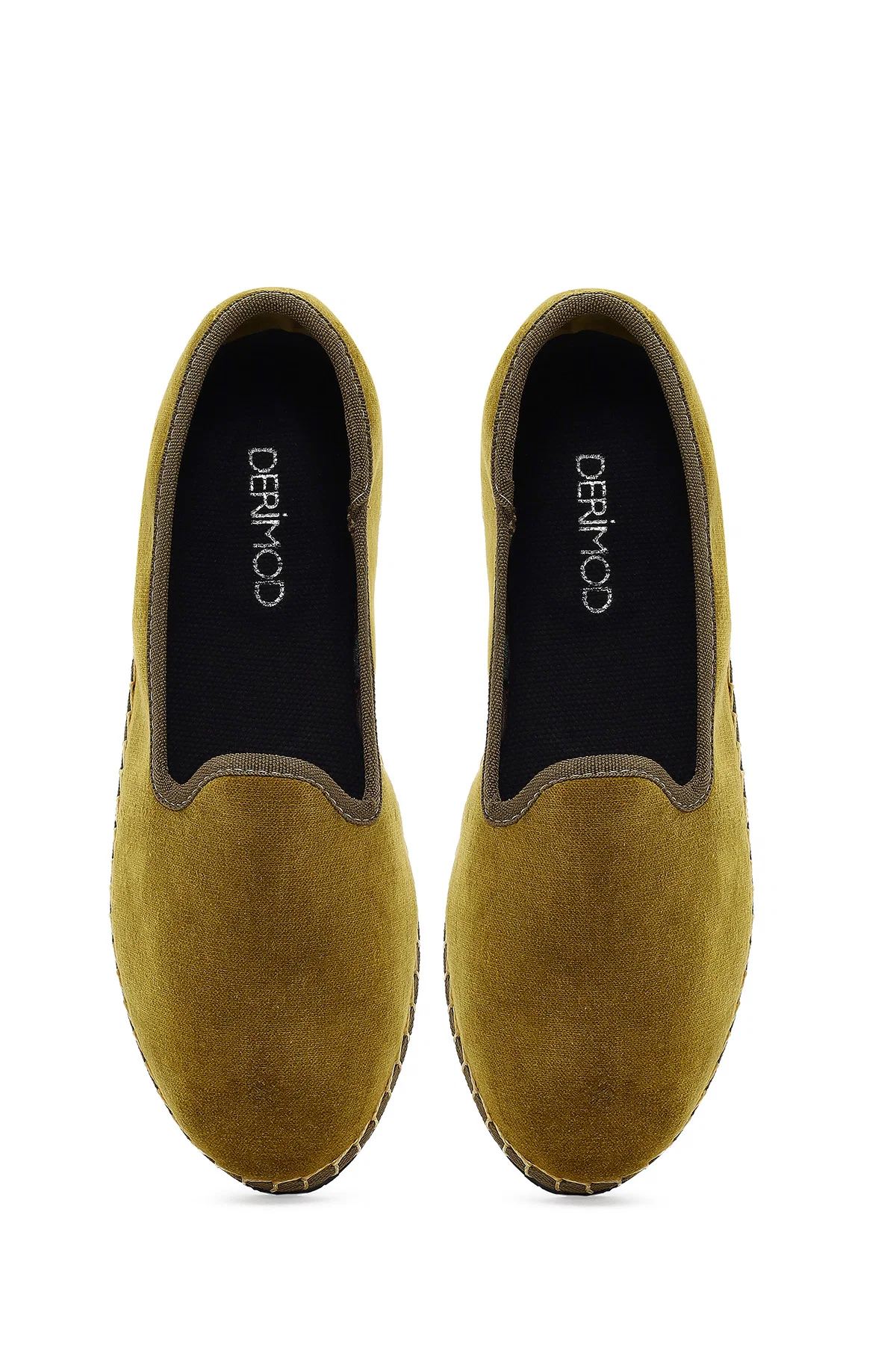 Kadın Yeşil Kumaş Loafer - Image 7