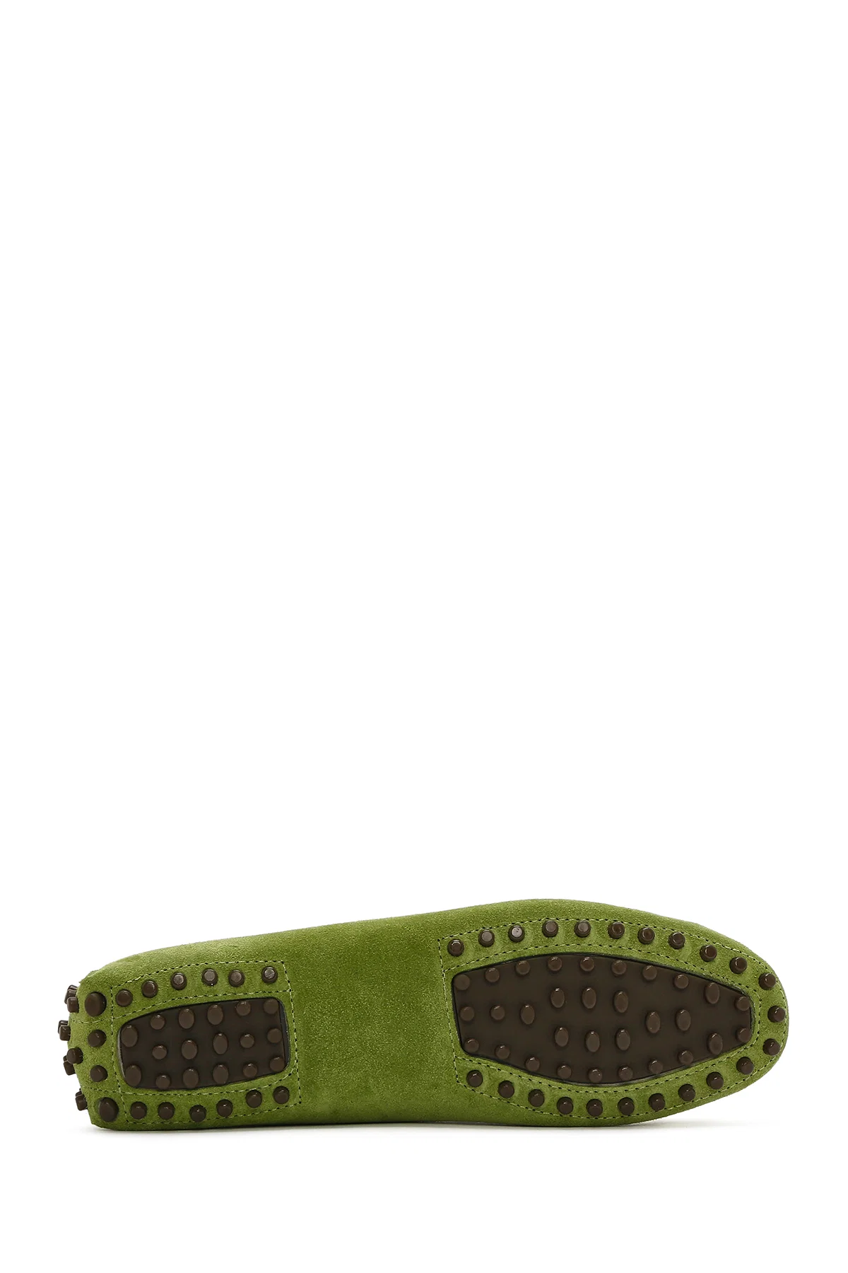 Kadın Yeşil Süet Deri Loafer - Image 4