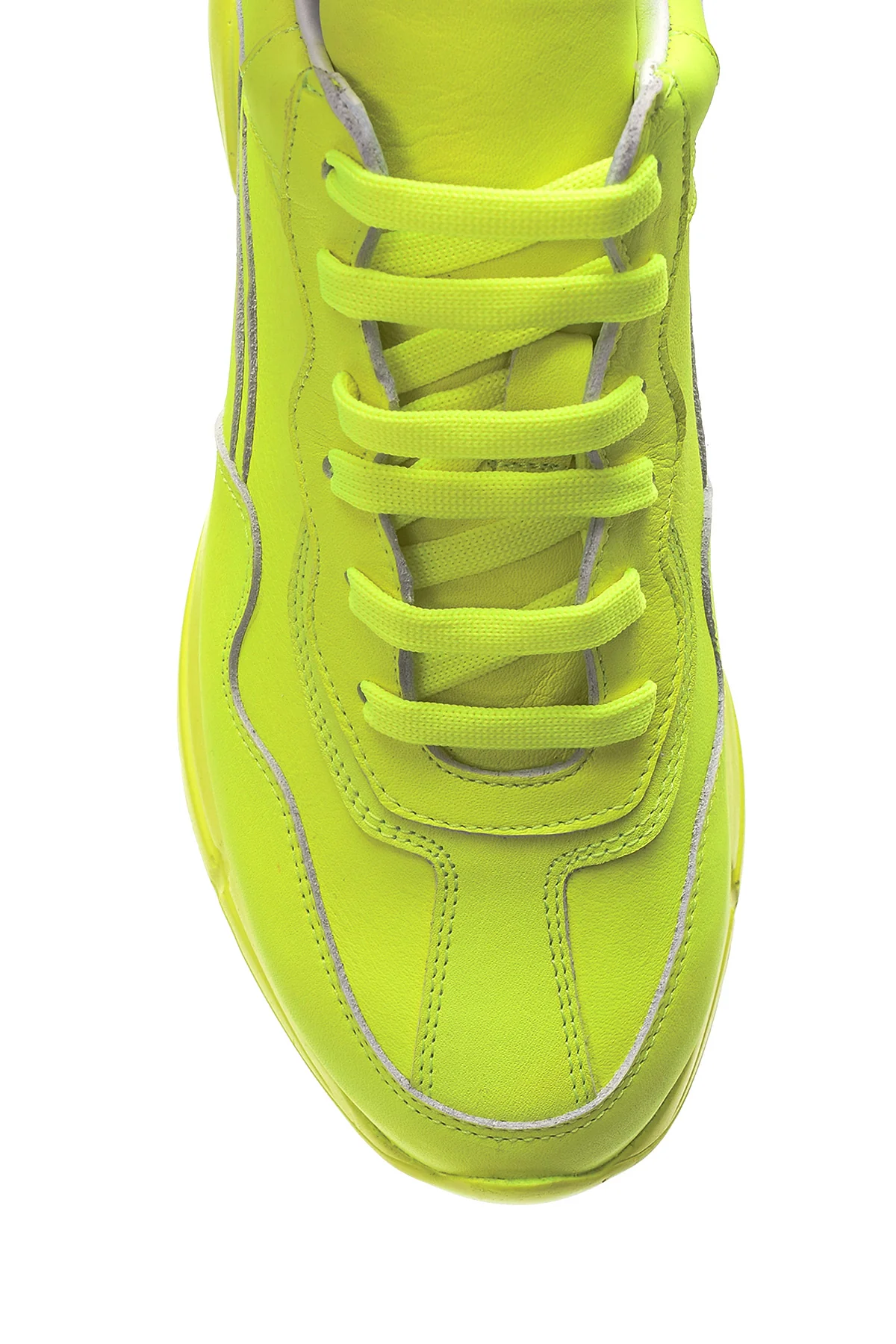 Kadın Yüksek Tabanlı Deri Sneaker - Image 6