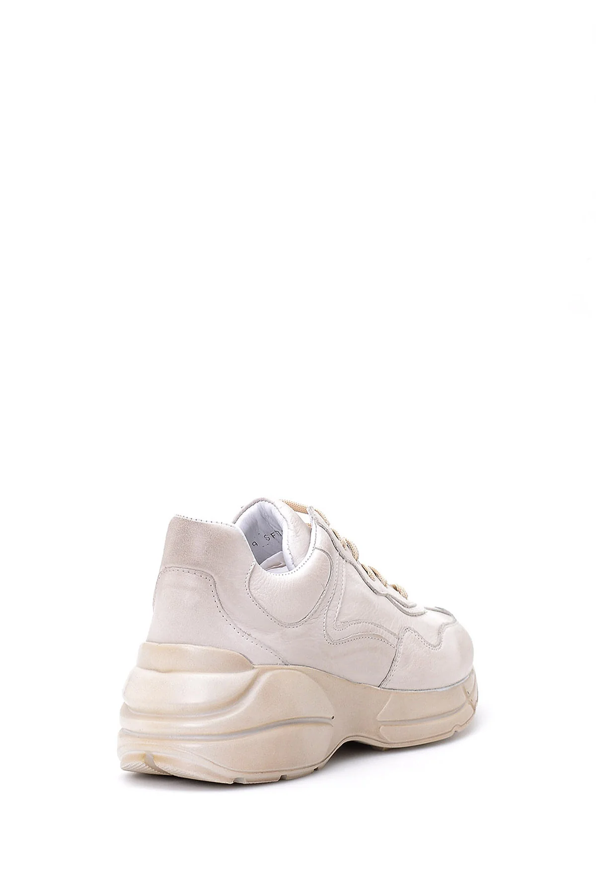Kadın Yüksek Tabanlı Deri Sneaker - Image 5