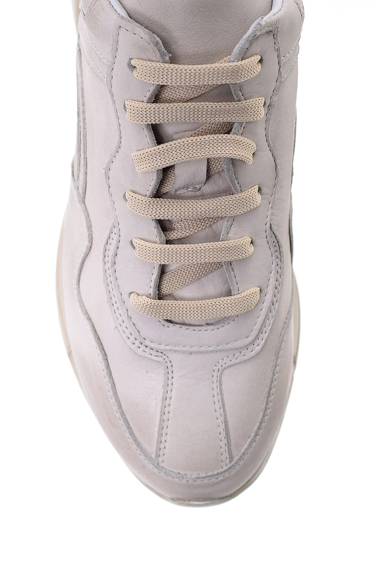 Kadın Yüksek Tabanlı Deri Sneaker - Image 6