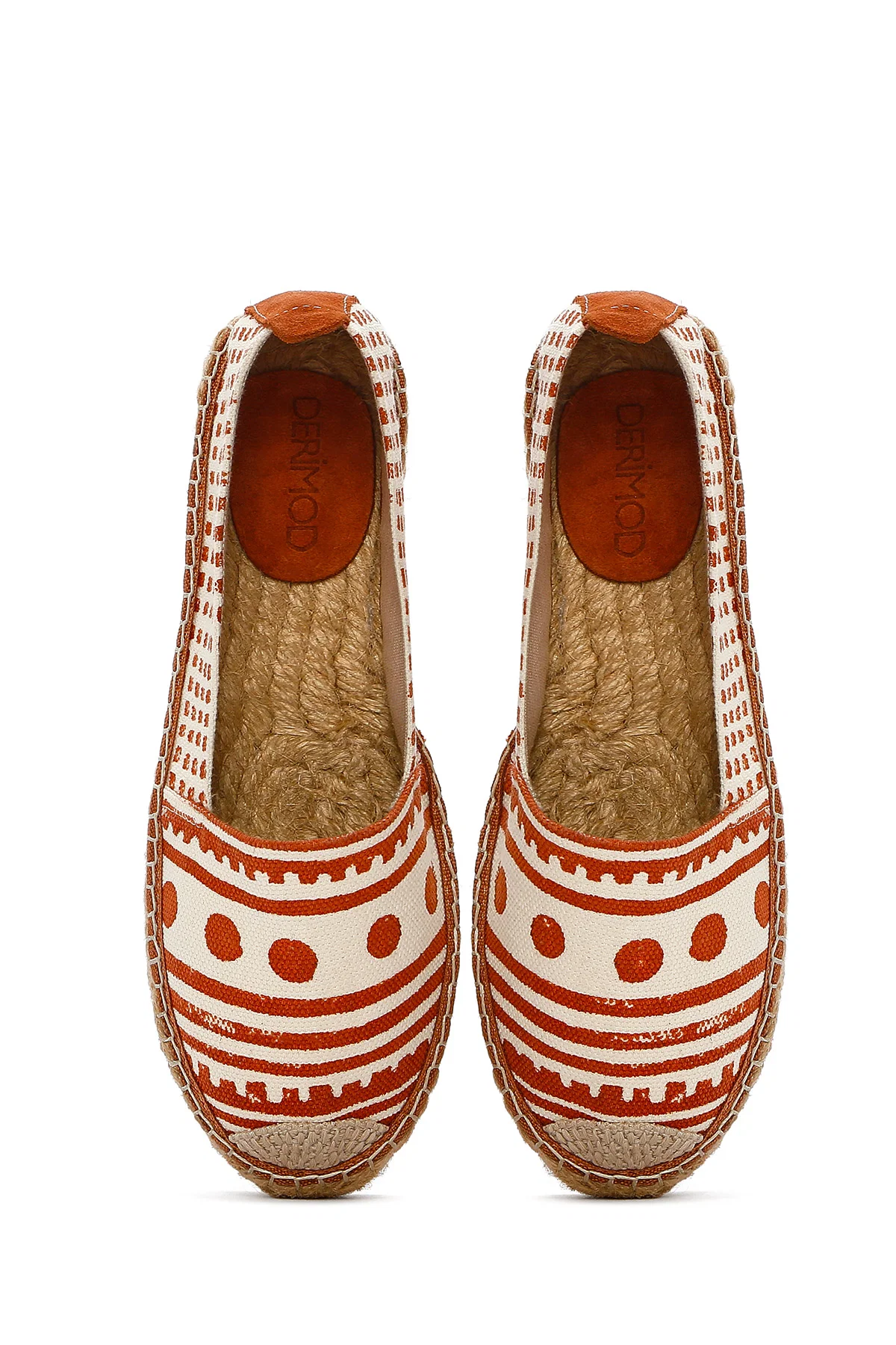 Kastamonu Taş Baskı Kadın Taba Desenli Espadril - Image 8
