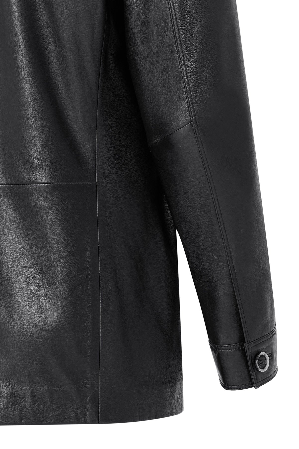 Kevin Erkek Siyah Blazer Deri Ceket - Image 12