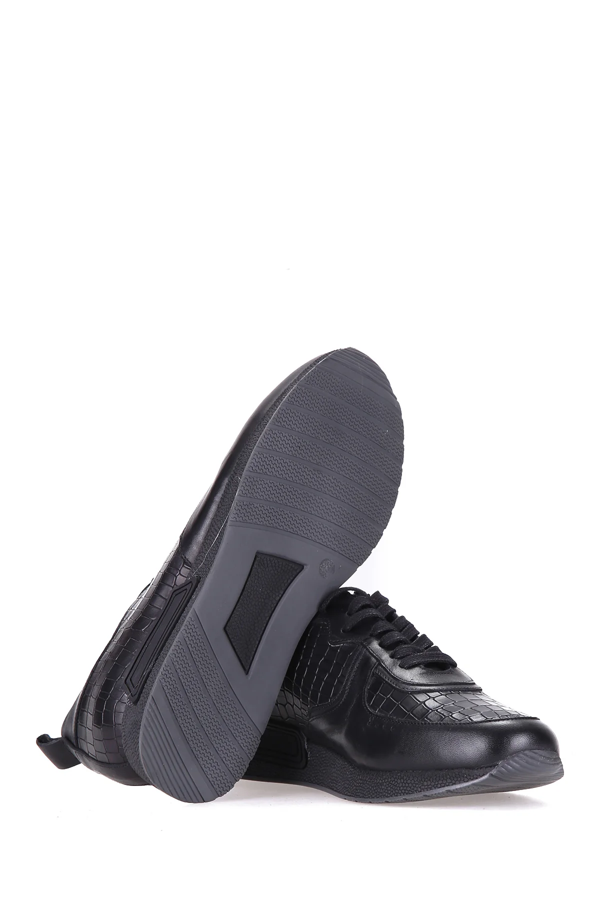Kroko Desenli Erkek Deri Sneaker - Image 11