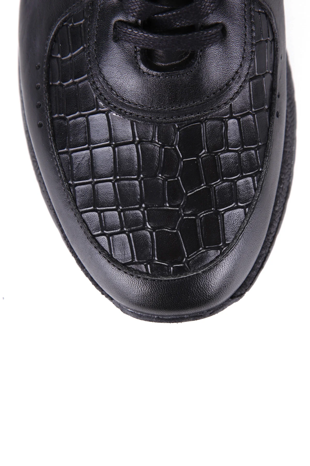 Kroko Desenli Erkek Deri Sneaker - Image 4