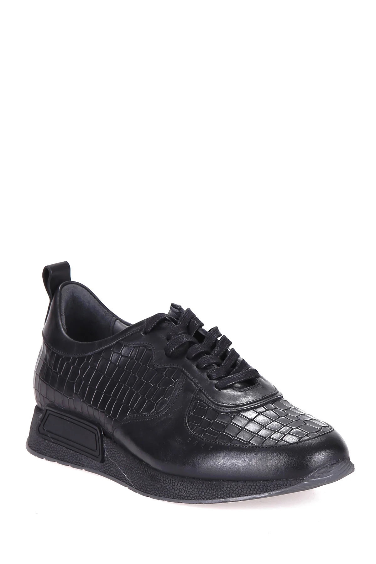 Kroko Desenli Erkek Deri Sneaker - Image 7