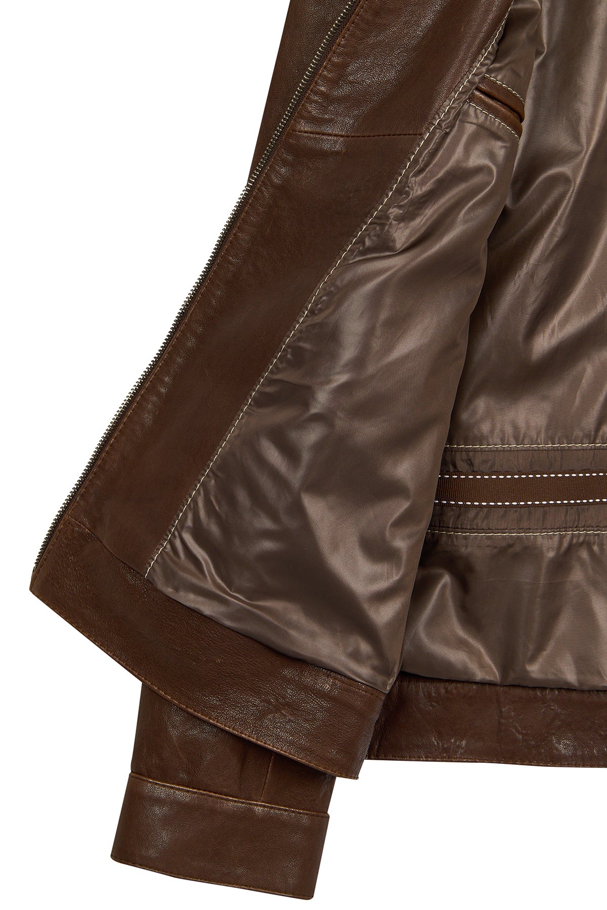 Mane Erkek Kahverengi Hakim Yaka Deri Ceket - Image 7