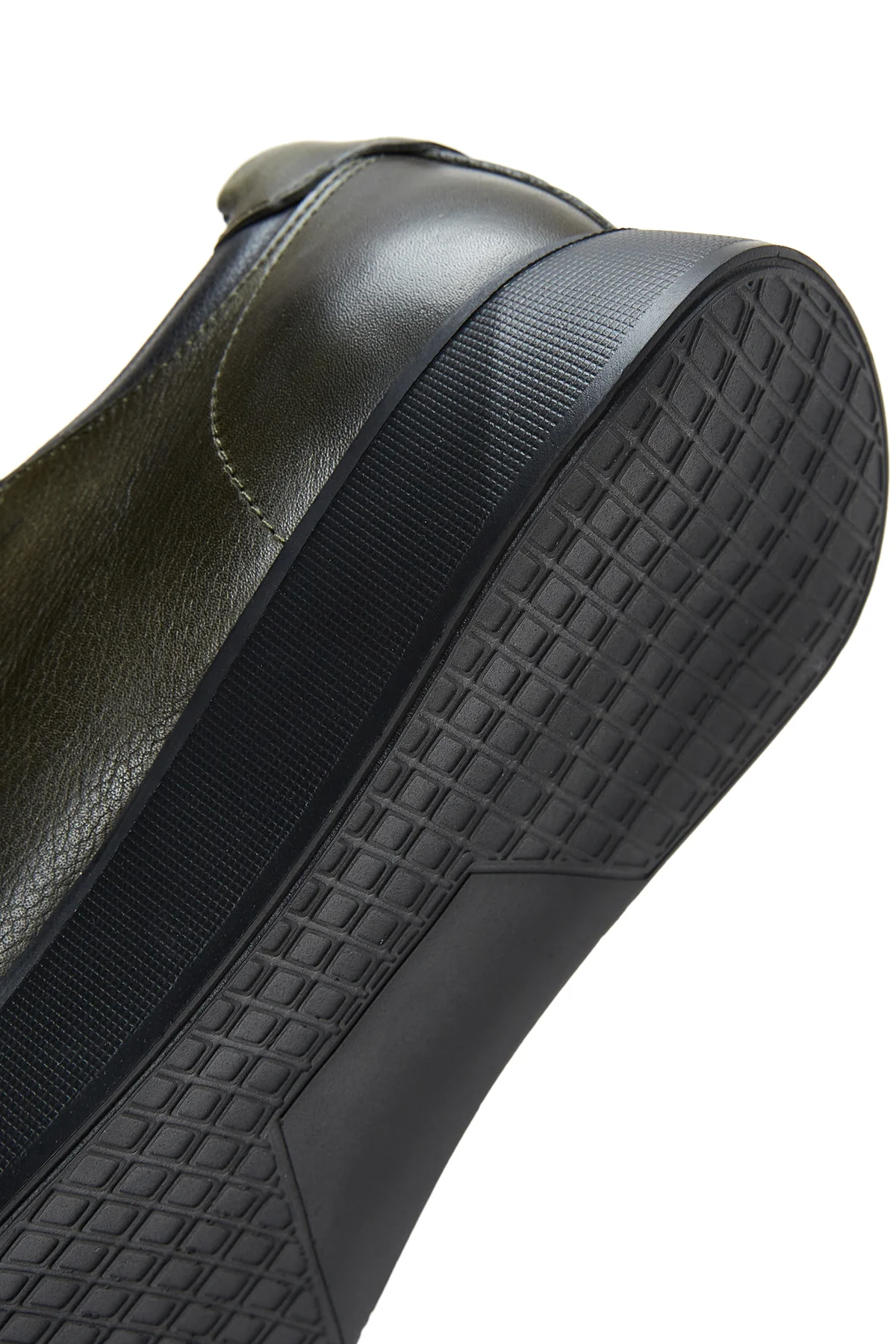 Erkek Haki Deri Sneaker - Image 9
