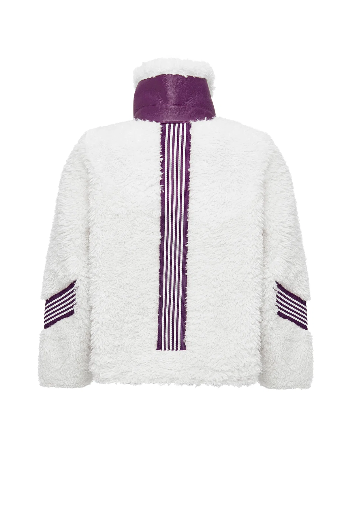 Meribel Kadın Çok Renkli Mor Çizgi Detaylı Teddy Mont - Image 6