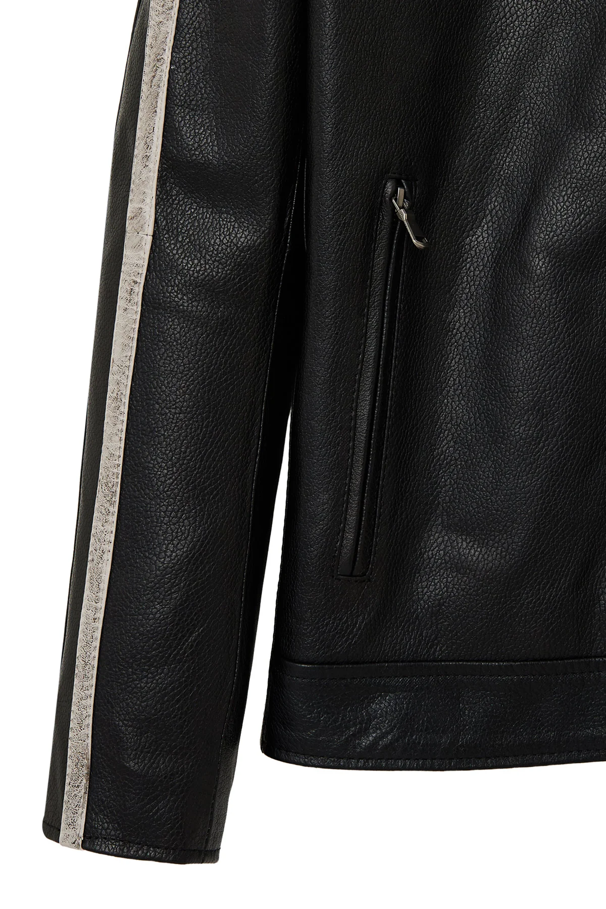 Middleton Erkek Siyah Slim-Fit Kısa Deri Ceket - Image 10