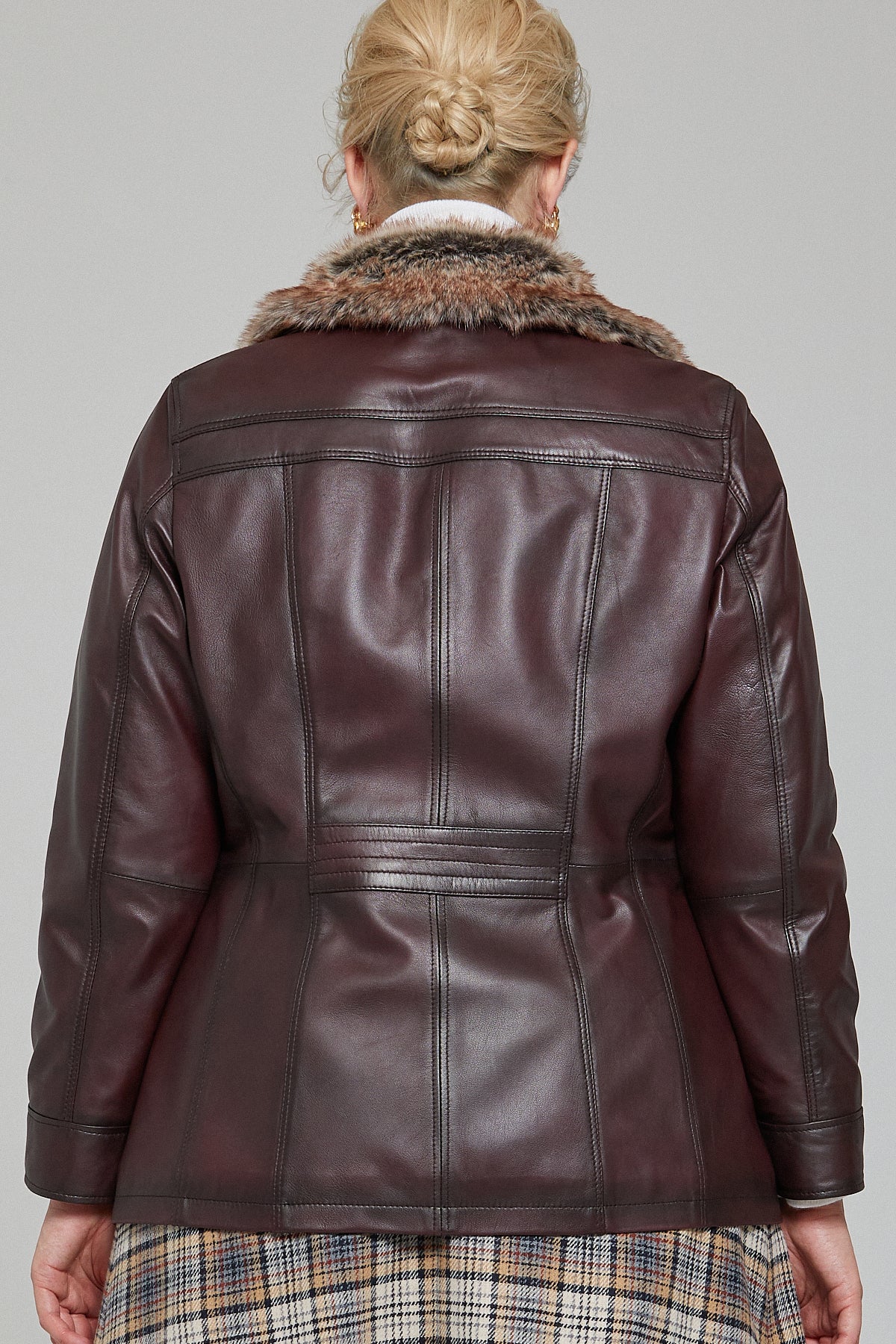 Mira (plus) Kadın Bordo Mont - Image 4