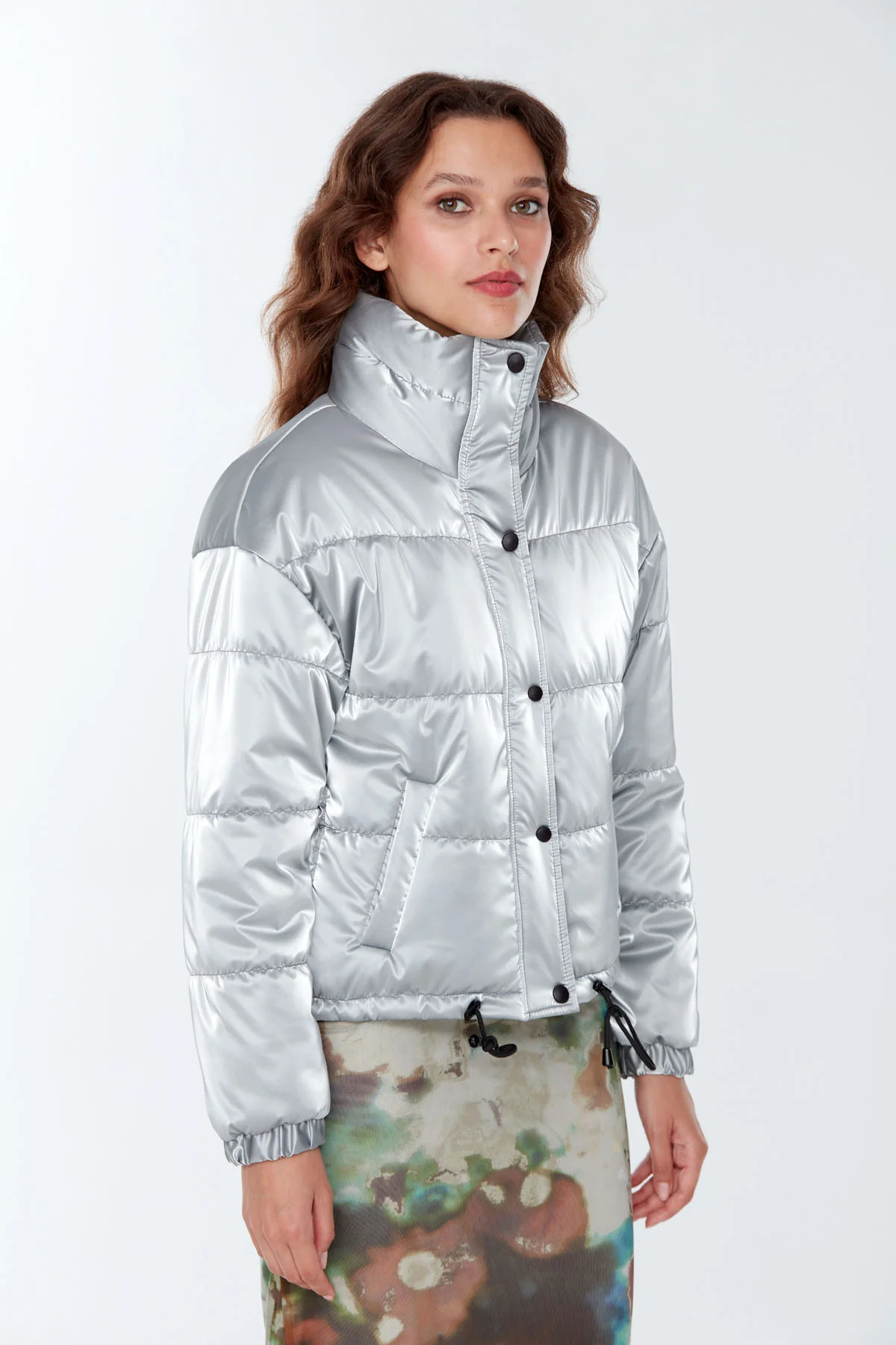 Oslo Kadın Gümüş Softwear Mont - Image 2