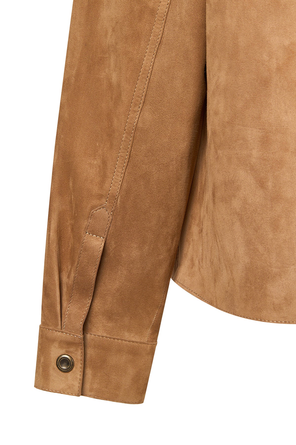 Sandiego Kadın Camel Oversize Süet Deri Ceket - Image 13