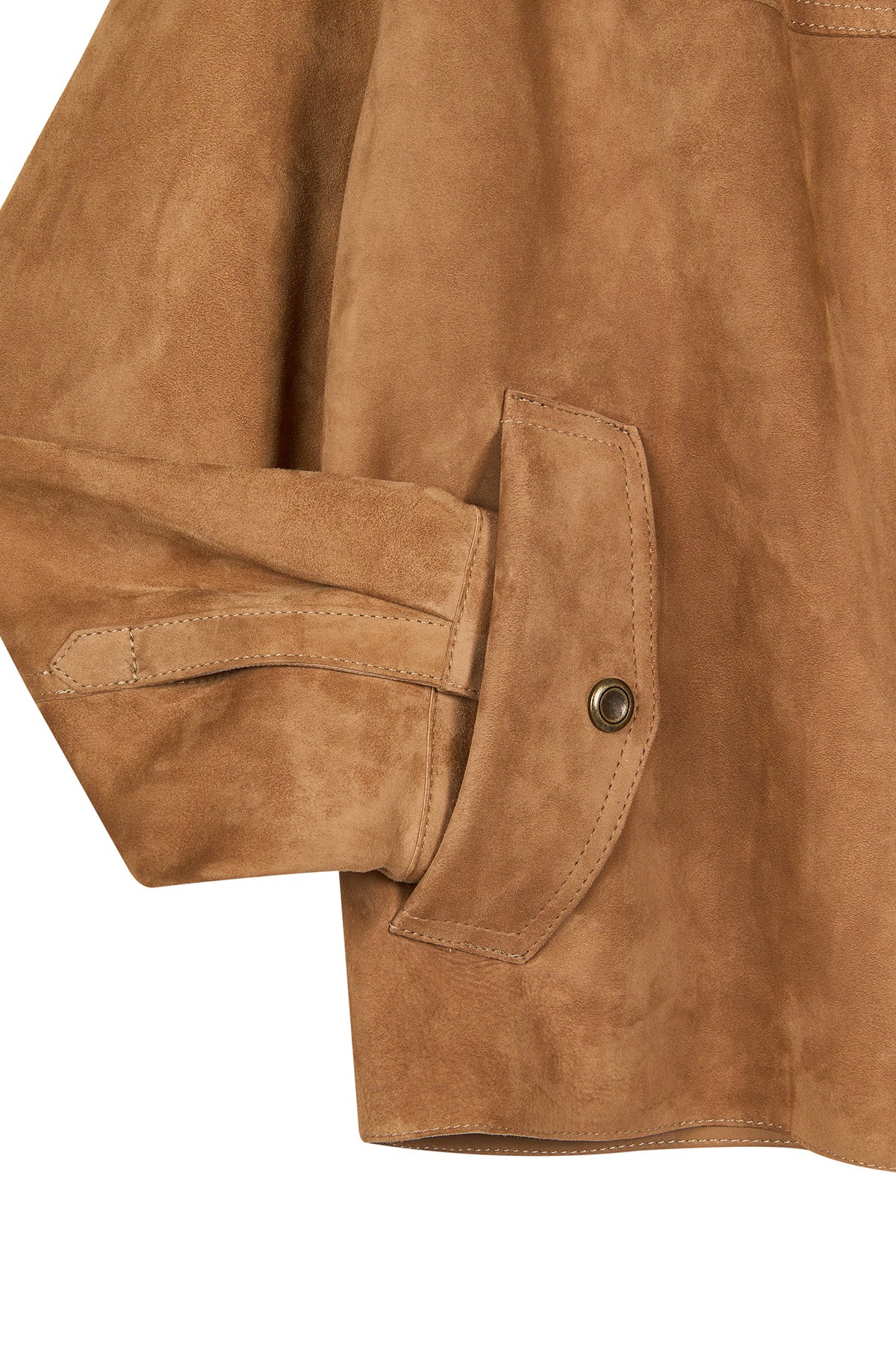 Sandiego Kadın Camel Oversize Süet Deri Ceket - Image 8