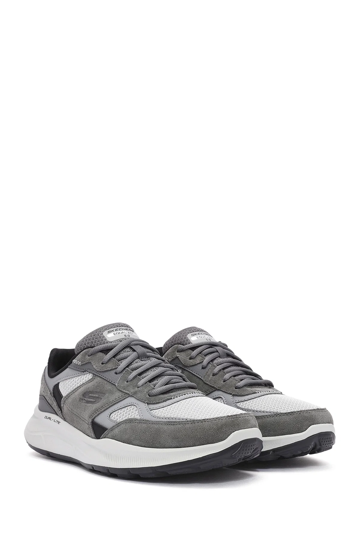 Skechers Erkek Gri Equalizer Bağcıklı Kalın Tabanlı Sneaker - Image 3