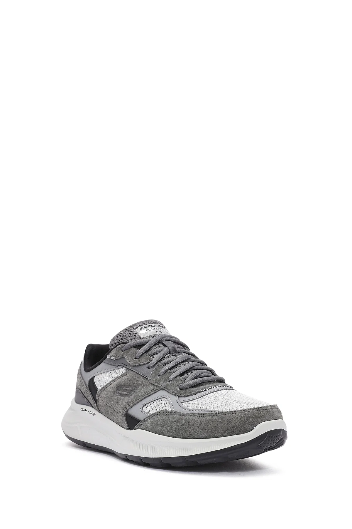 Skechers Erkek Gri Equalizer Bağcıklı Kalın Tabanlı Sneaker - Image 6