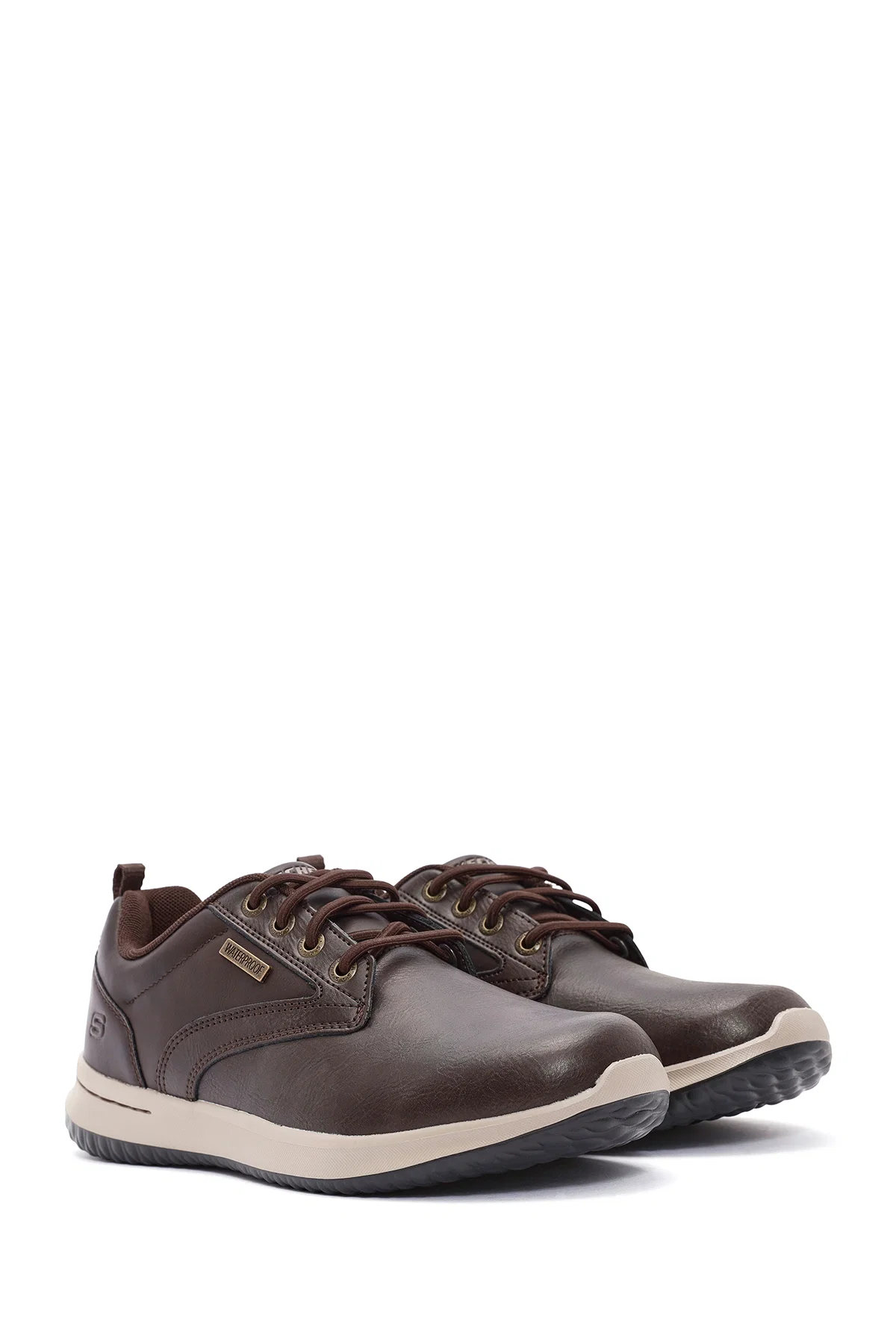 Skechers Erkek Kahverengi Delson Bağcıklı Deri Casual Ayakkabı - Image 3