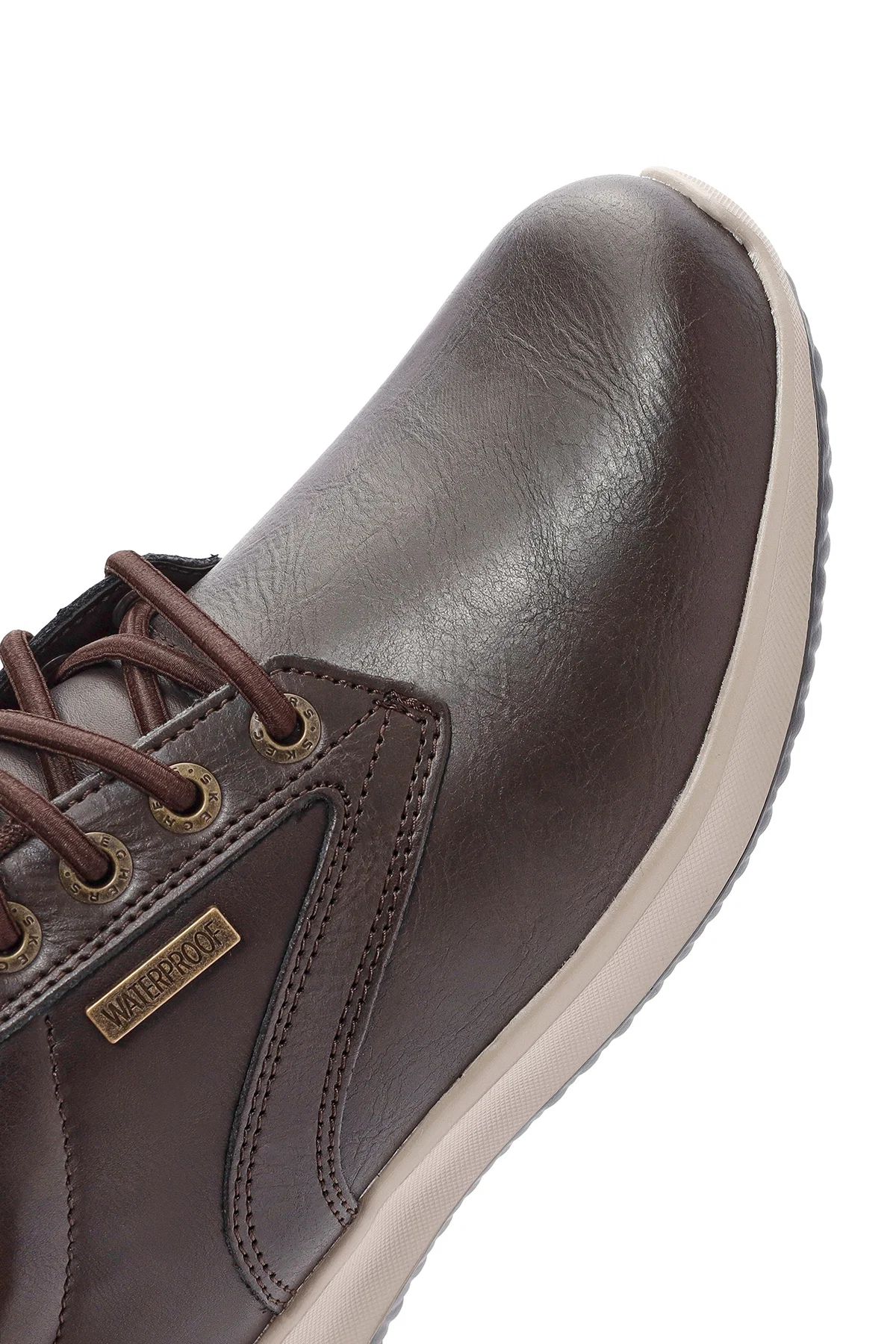 Skechers Erkek Kahverengi Delson Bağcıklı Deri Casual Ayakkabı - Image 9