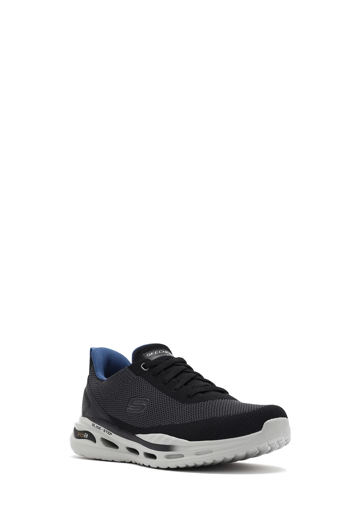 Skechers Erkek Siyah Arch Fit Orvan - Kincade Bağcıklı Kalın Tabanlı Sneaker - Image 6
