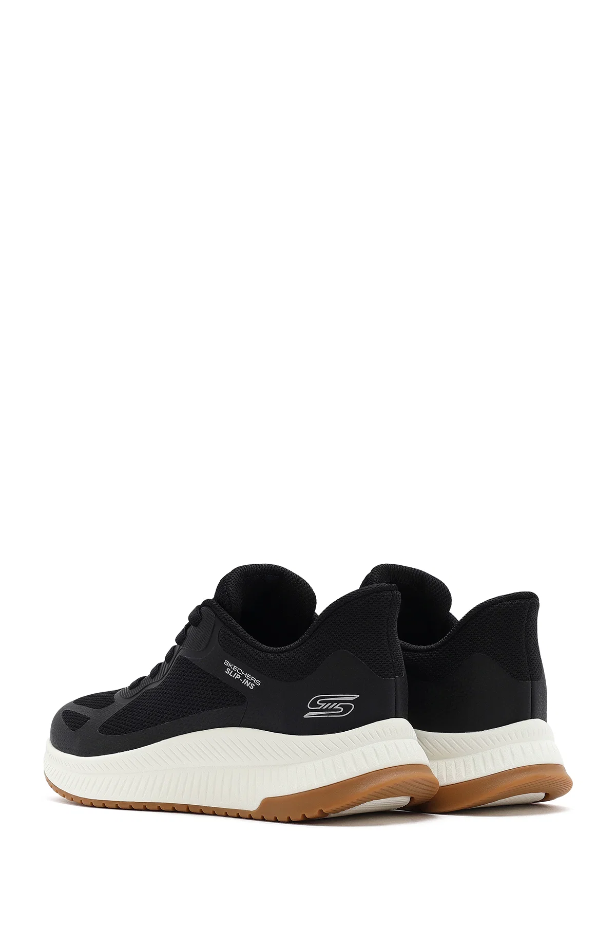 Skechers Erkek Siyah Bobs Squad Bağcıklı Kalın Tabanlı Kumaş Sneaker - Image 5