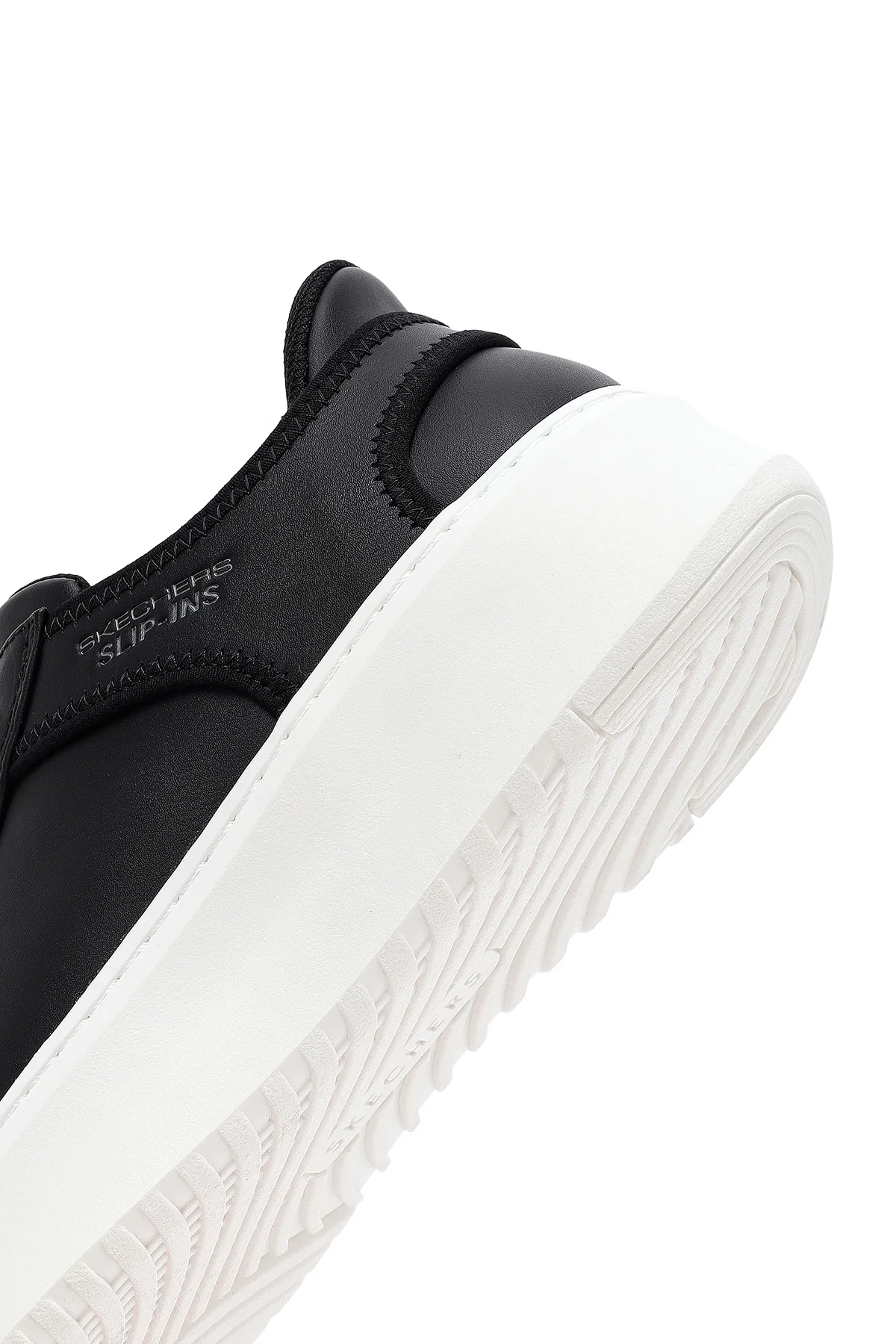 Skechers Erkek Siyah Court Break Bağcıklı Kalın Tabanlı Deri Sneaker - Image 8