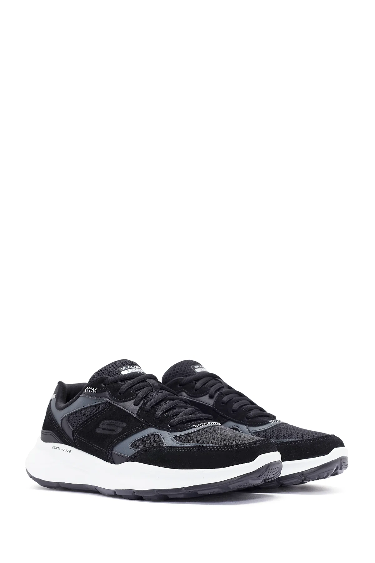 Skechers Erkek Siyah Equalizer Bağcıklı Kalın Tabanlı Sneaker - Image 3