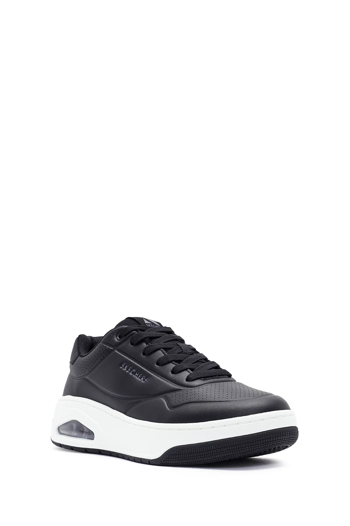 Skechers Erkek Siyah Uno Court Bağcıklı Kalın Tabanlı Sneaker - Image 6