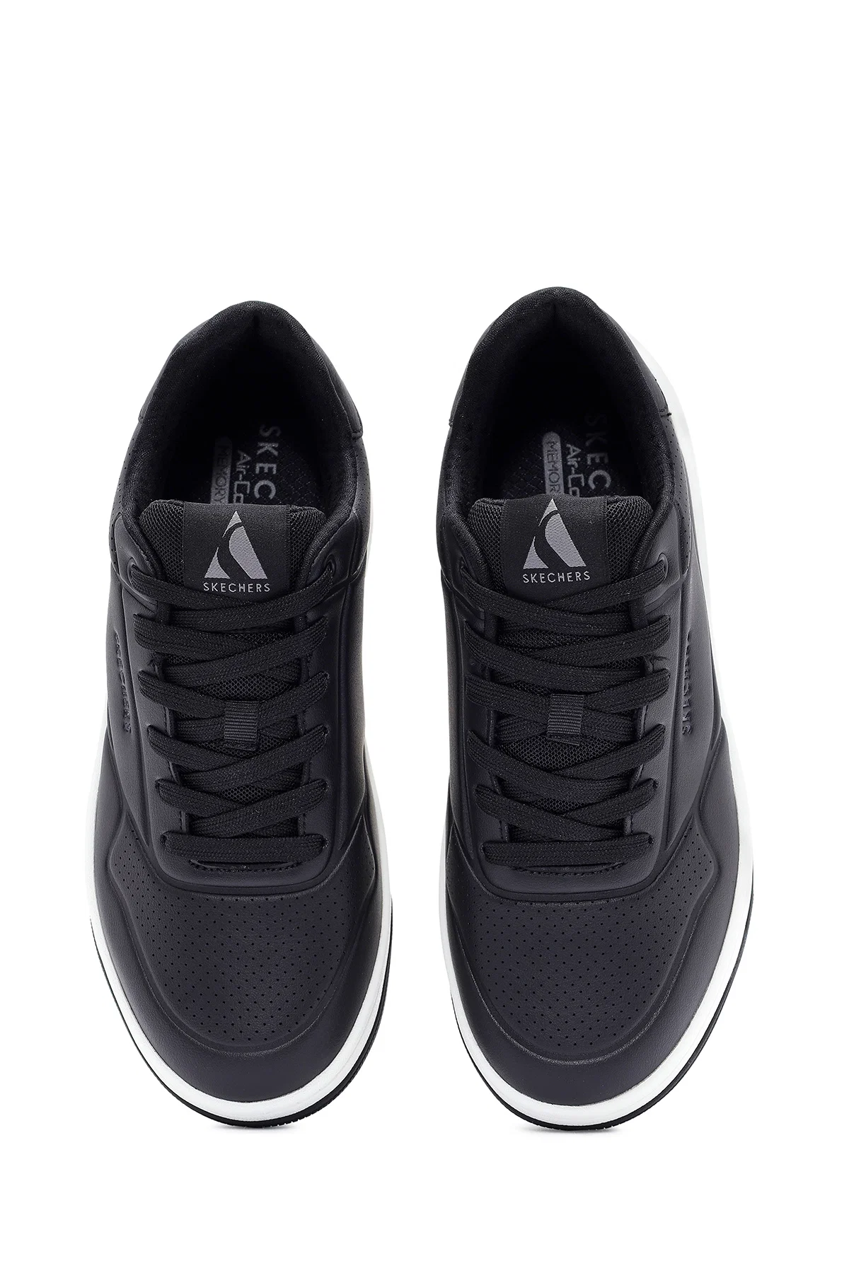 Skechers Erkek Siyah Uno Court Bağcıklı Kalın Tabanlı Sneaker - Image 7