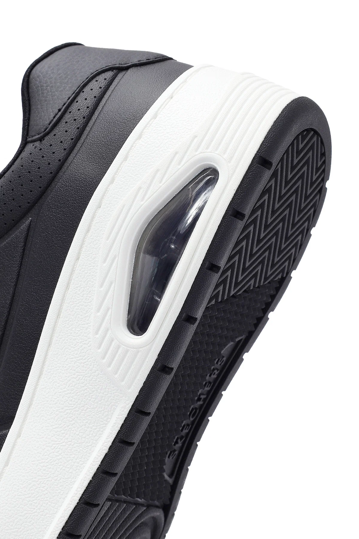 Skechers Erkek Siyah Uno Court Bağcıklı Kalın Tabanlı Sneaker - Image 8
