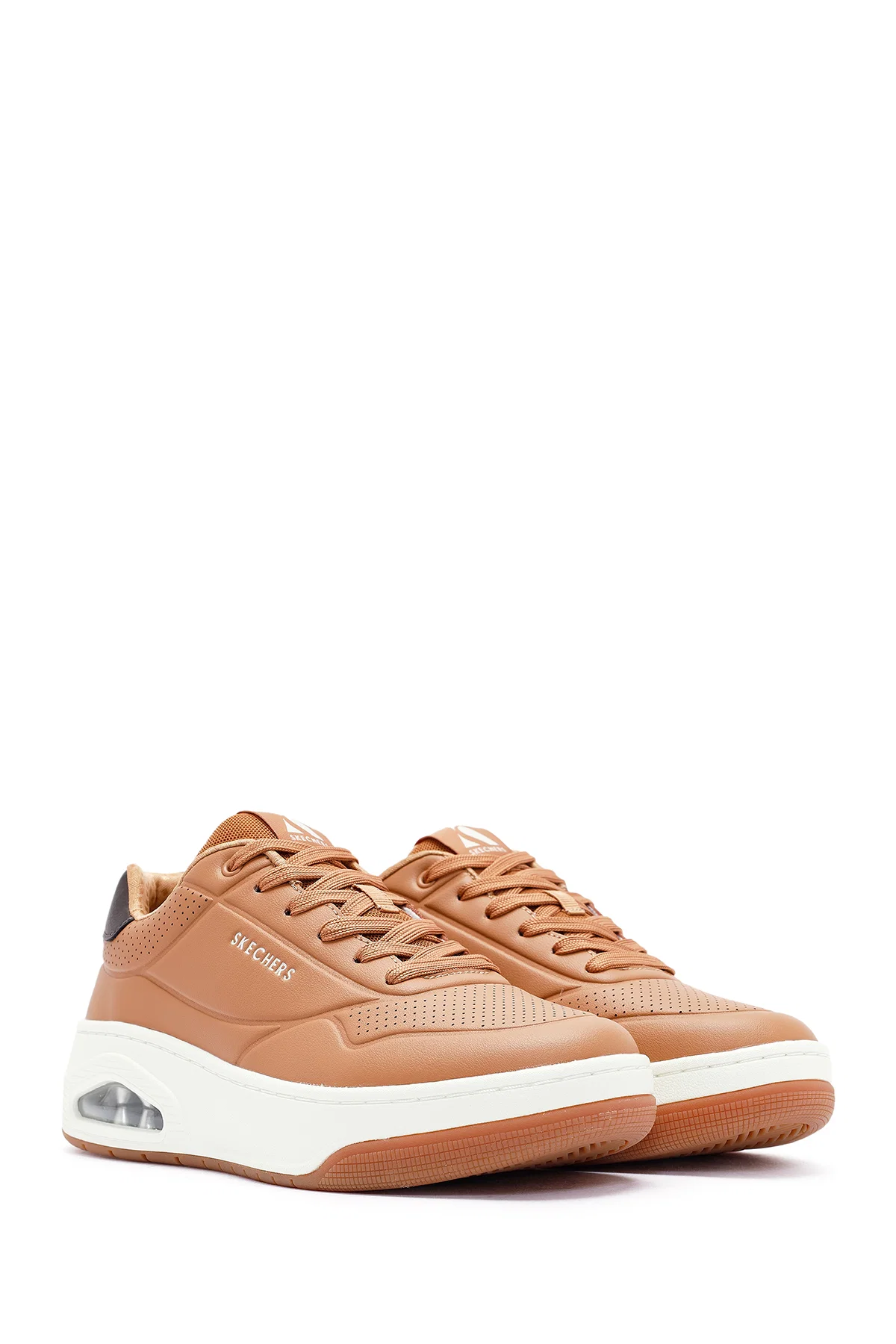 Skechers Erkek Taba Uno Court Bağcıklı Kalın Tabanlı Sneaker - Image 3