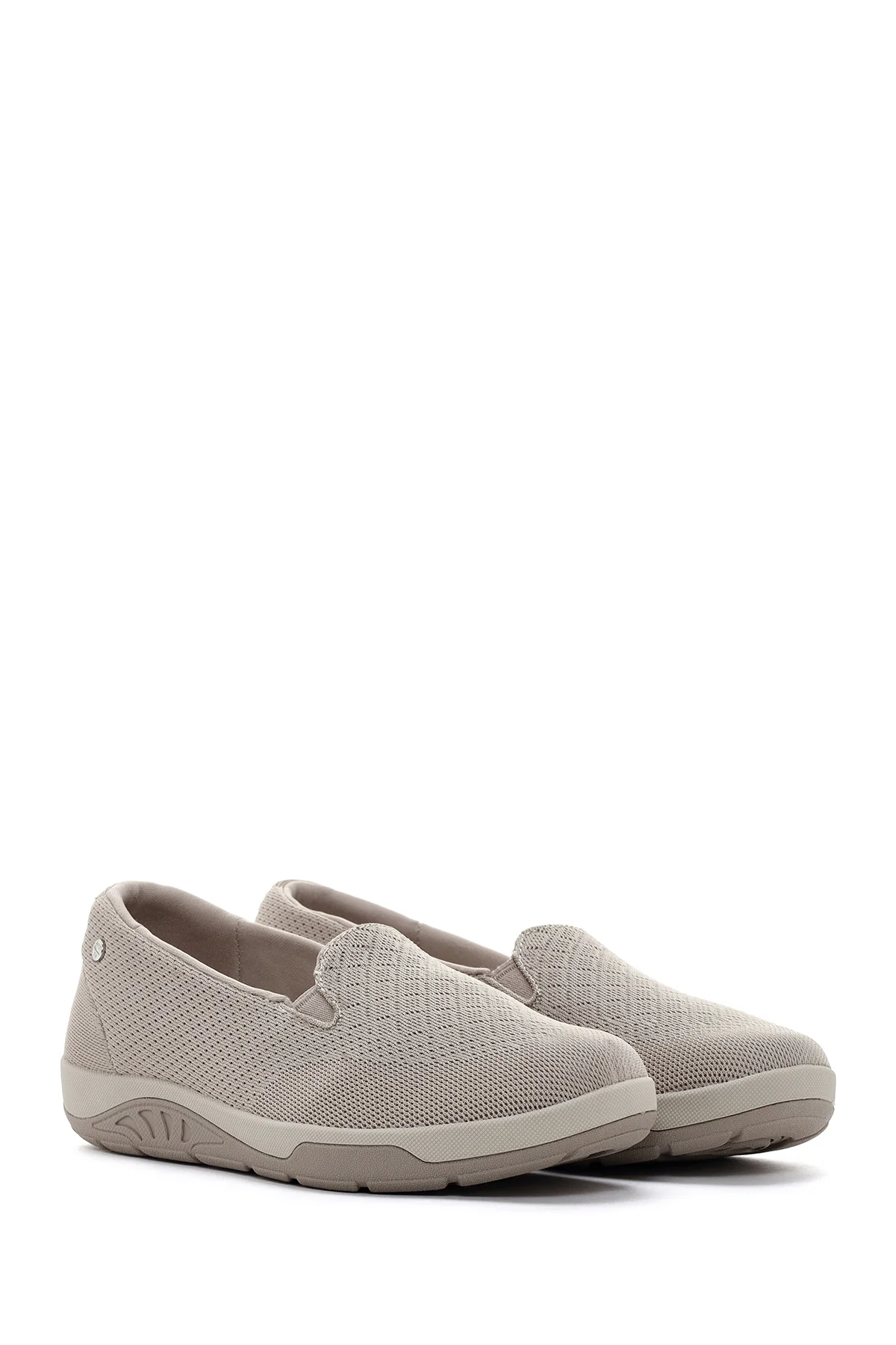 Skechers Kadın Bej Arch Fit Reggae Cup - Rivers Kumaş Sneaker - Image 3