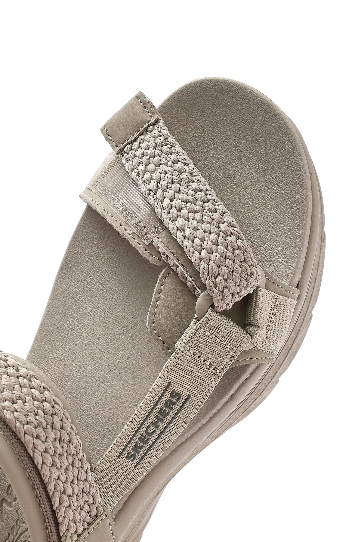 Skechers Kadın Bej D'lux Walker - Pretty Field Kalın Tabanlı Sandalet - Image 9
