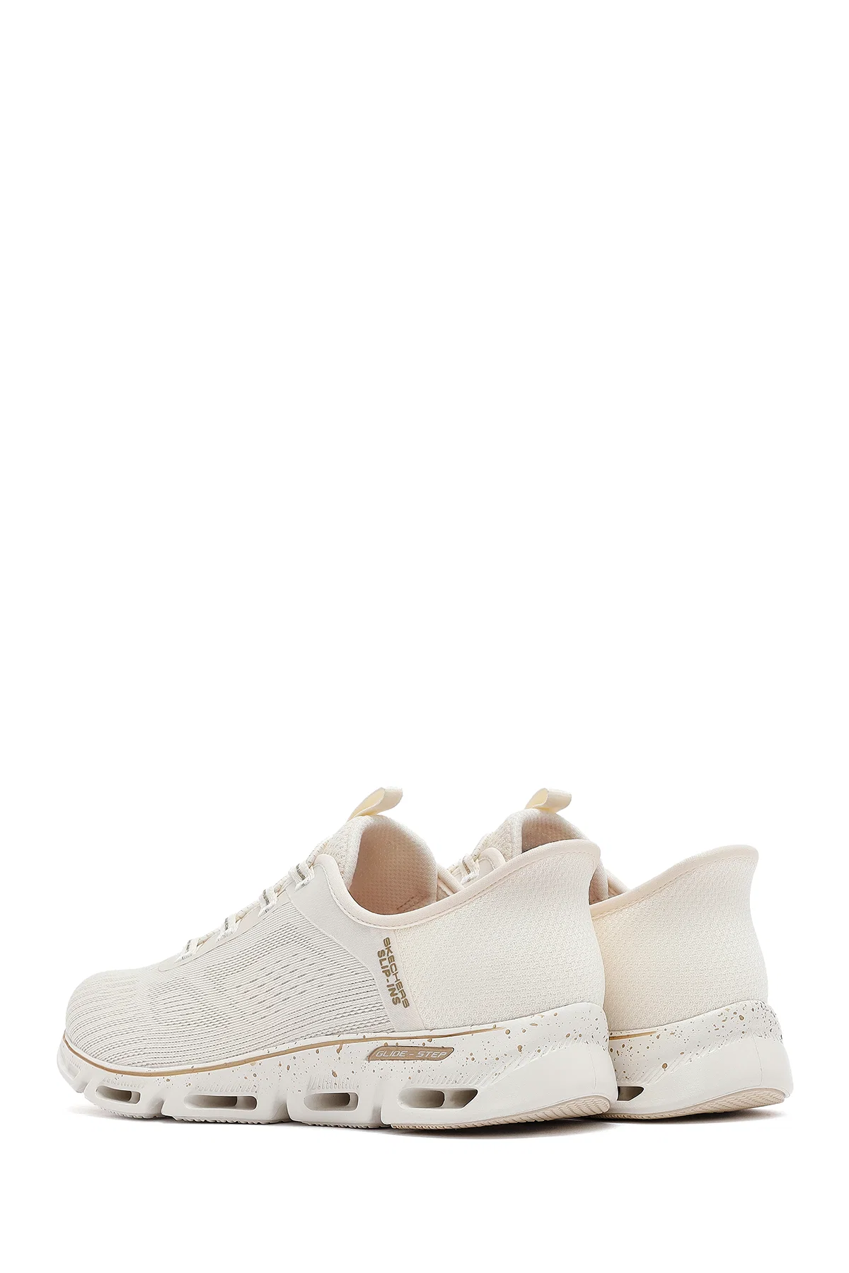 Skechers Kadın Bej Glide Step Gratify Bağcıklı Kumaş Sneaker - Image 5