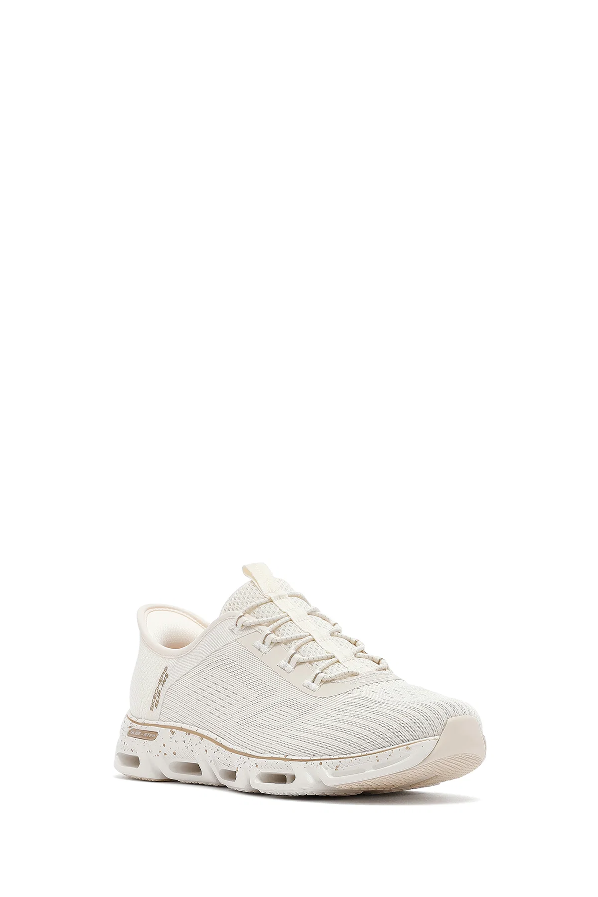 Skechers Kadın Bej Glide Step Gratify Bağcıklı Kumaş Sneaker - Image 6