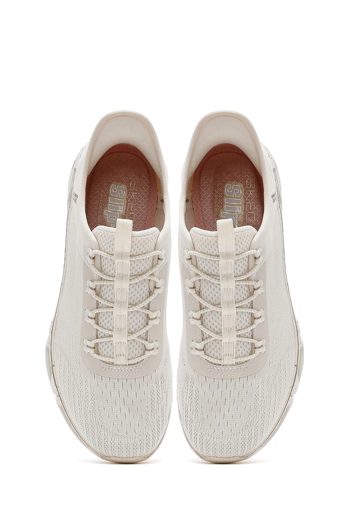Skechers Kadın Bej Glide Step Gratify Bağcıklı Kumaş Sneaker - Image 7