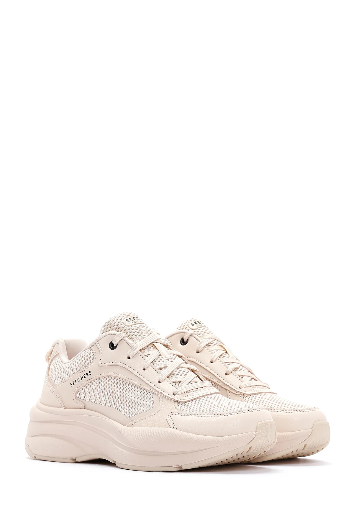 Skechers Kadın Bej Street Twisterz - Lighten Up Kalın Tabanlı Sneaker - Image 3