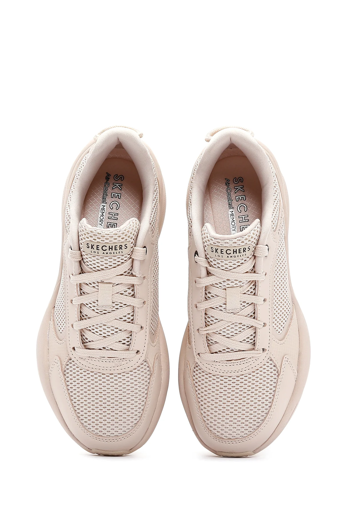 Skechers Kadın Bej Street Twisterz - Lighten Up Kalın Tabanlı Sneaker - Image 6
