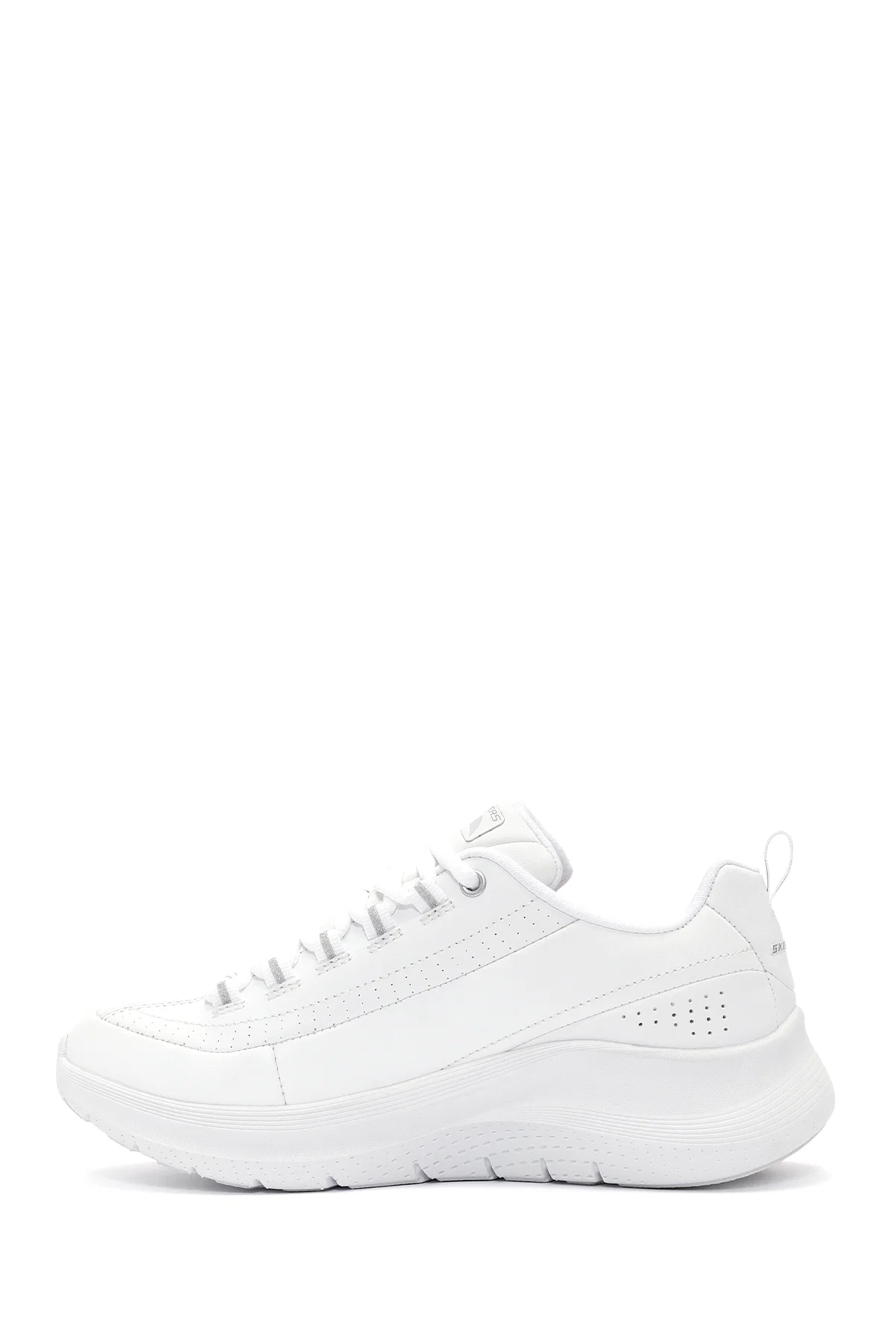 Skechers Kadın Beyaz Arch Fit Bağcıklı Kalın Tabanlı Sneaker - Image 2