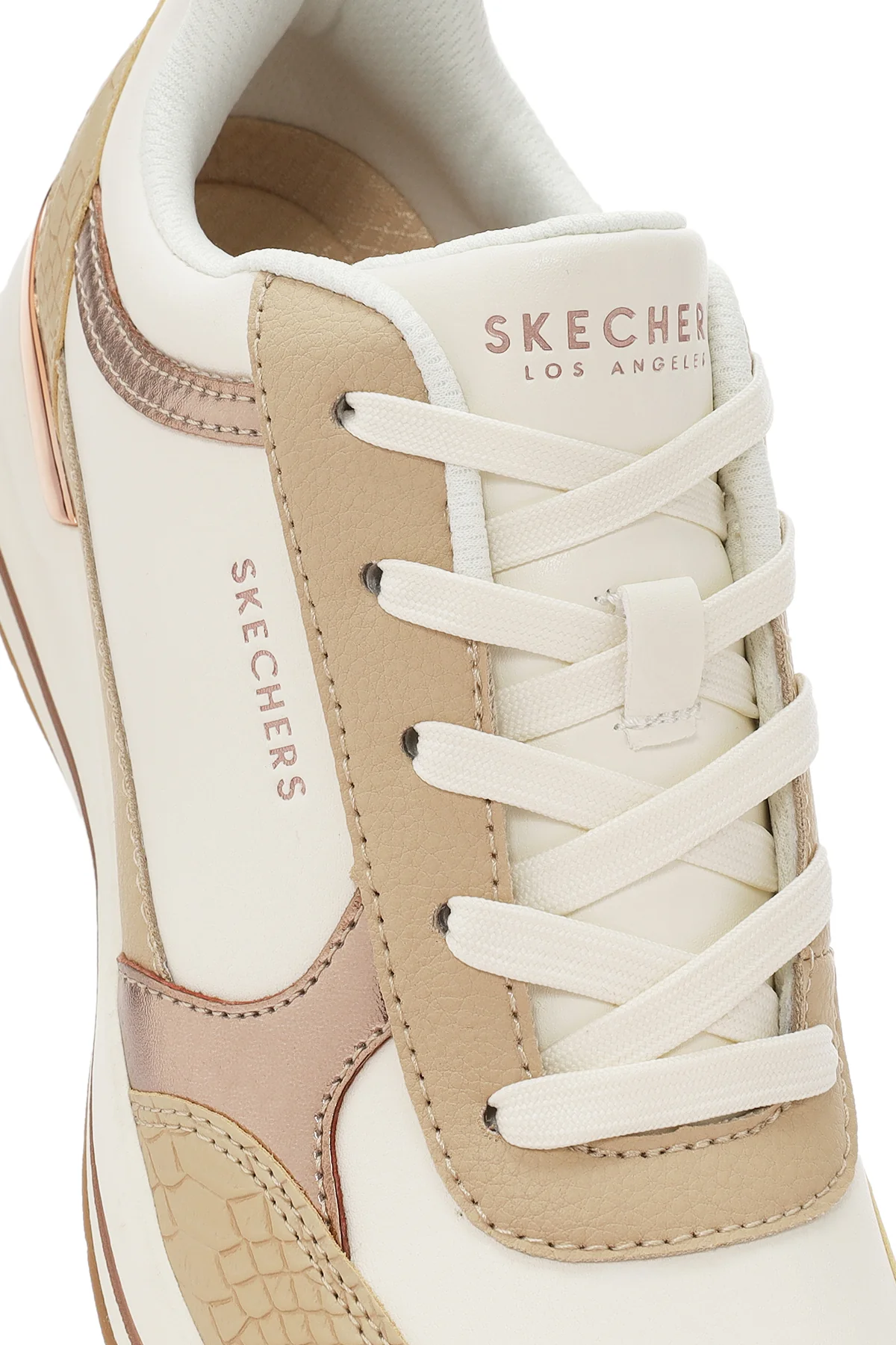 Skechers Kadın Beyaz Billion 2 - Fine Shine Bağcıklı Spor Sneaker - Image 11