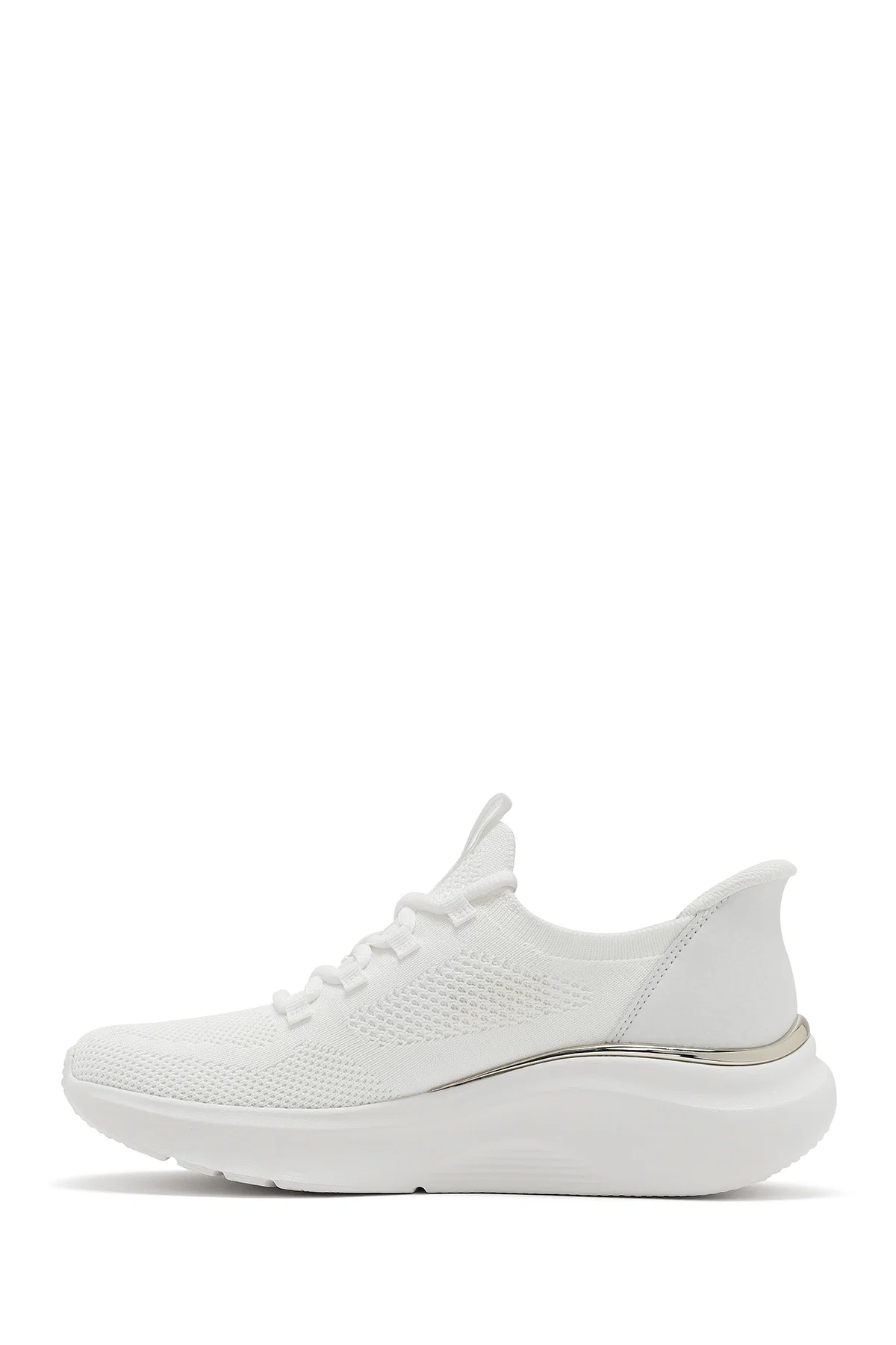 Skechers Kadın Beyaz Bobs B Love - True Delight Bağcıklı Kalın Tabanlı Kumaş Sneaker - Image 2